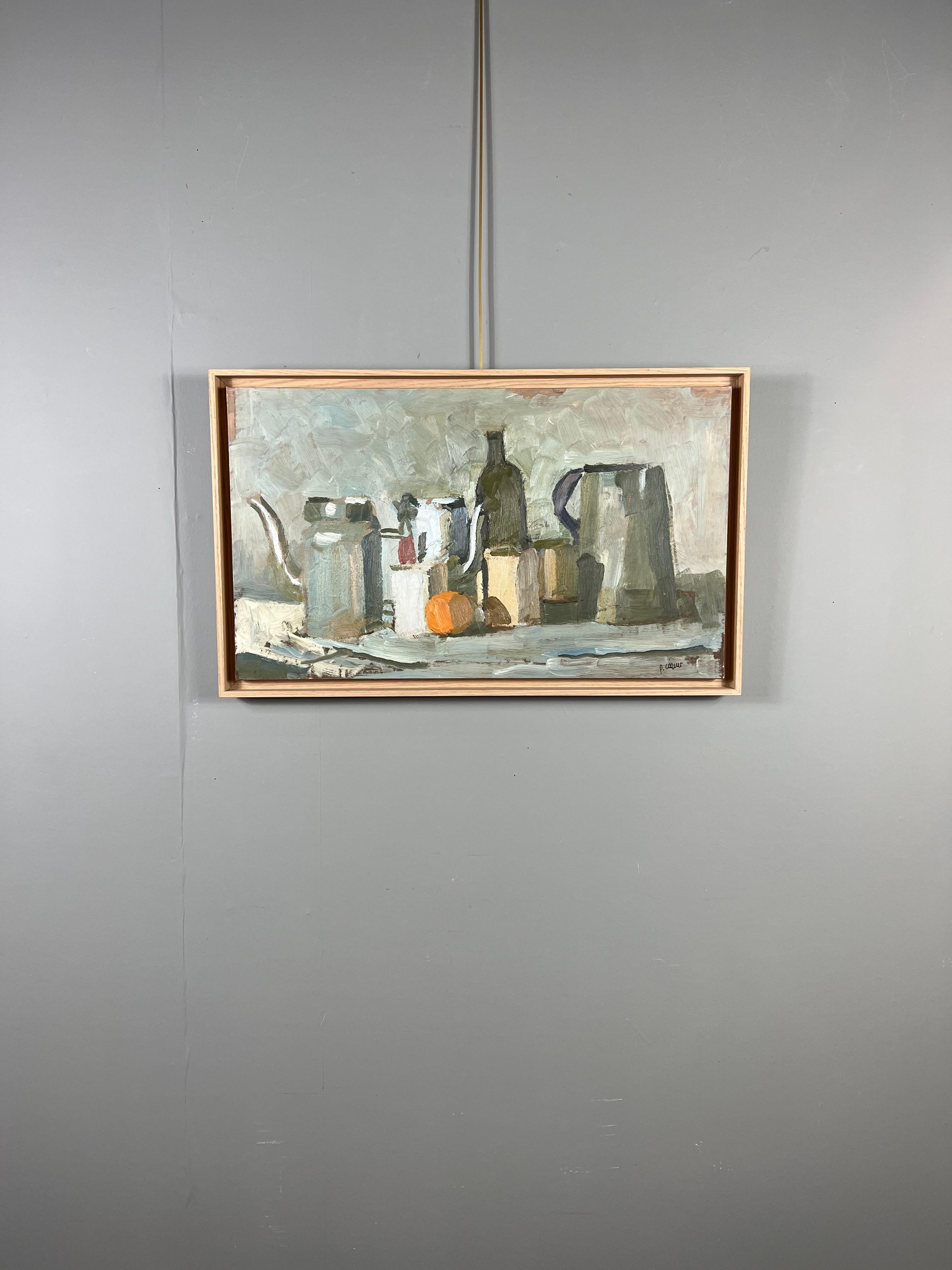 Composition with jugs, oil painting by Pierre Coquet For Sale 1
