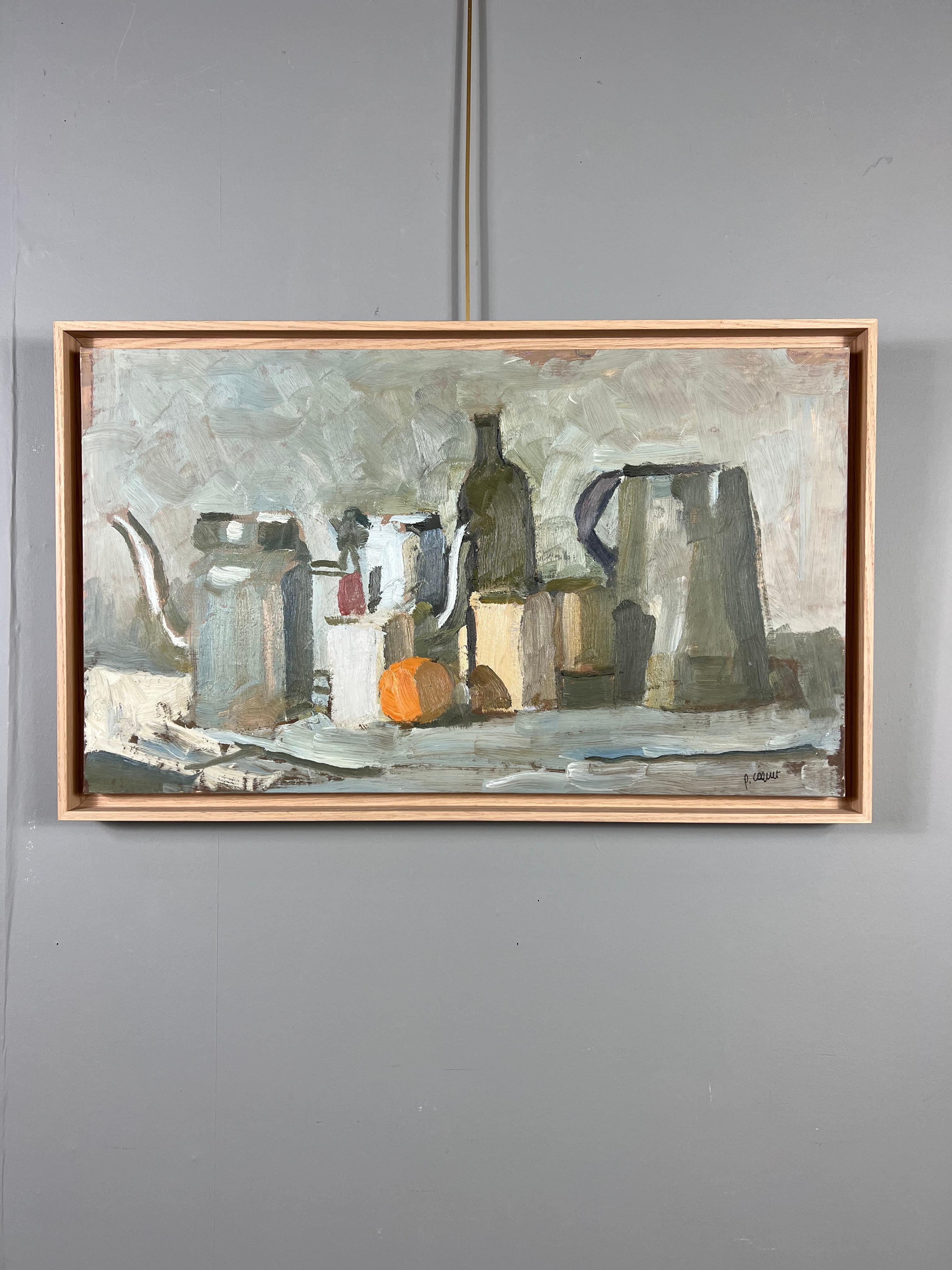 Composition with jugs, oil painting by Pierre Coquet For Sale 2