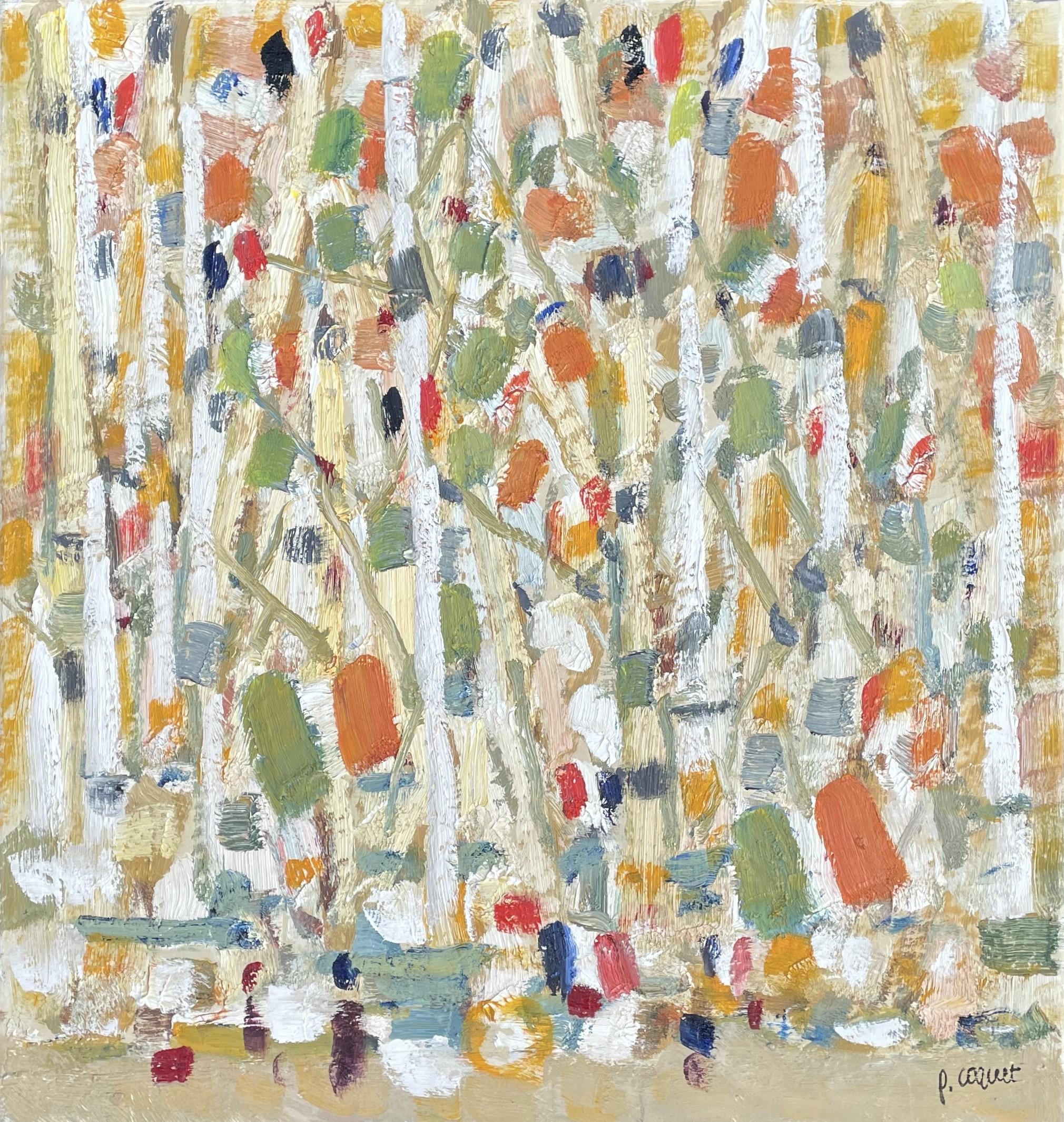 Les mâts de bateaux, Cannes, Francia cuadro original de Pierre Coquet en venta 2