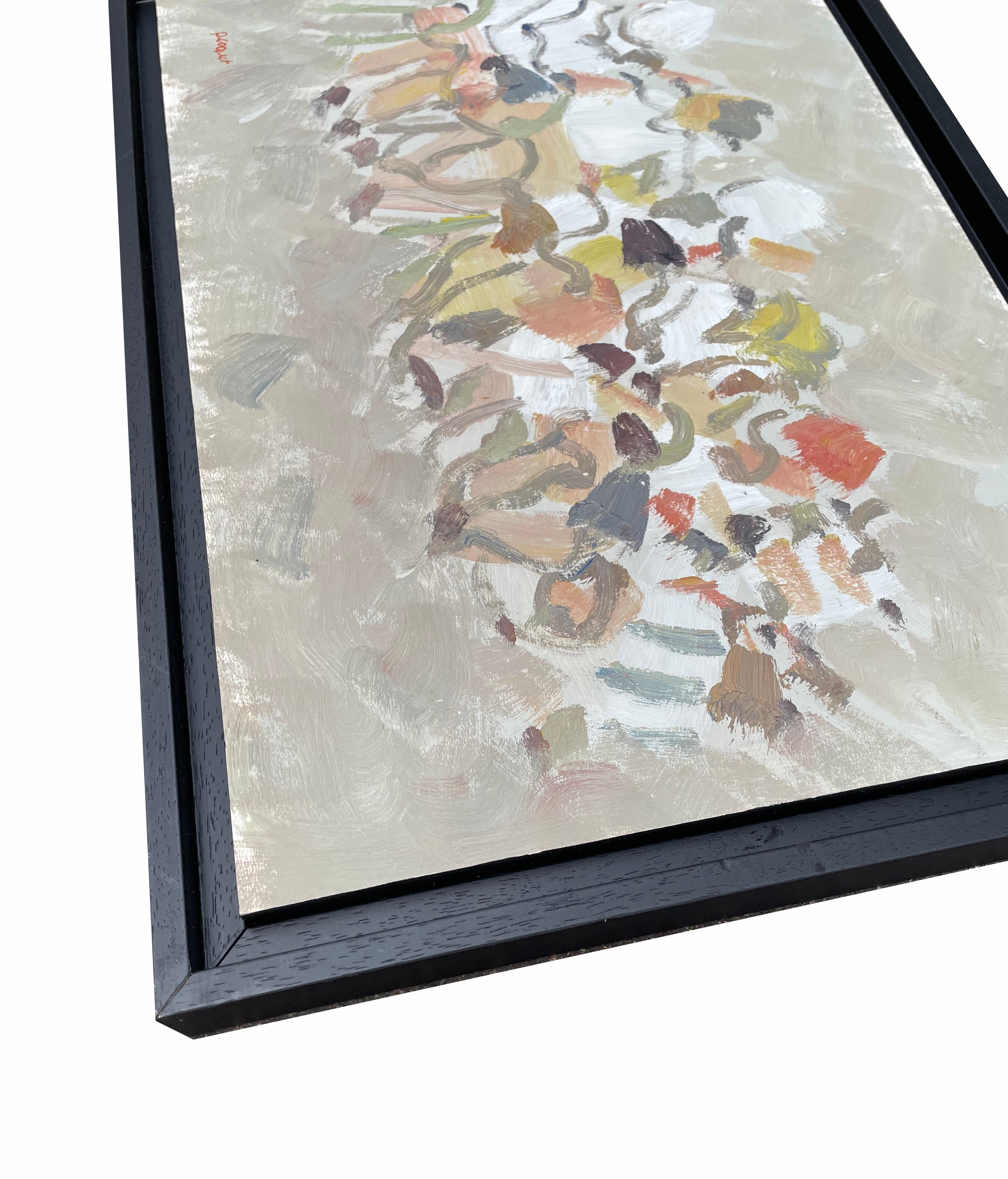 Personnages au Jardin du Luxembourg, Paris, Originalgemälde von Pierre Coquet im Angebot 2