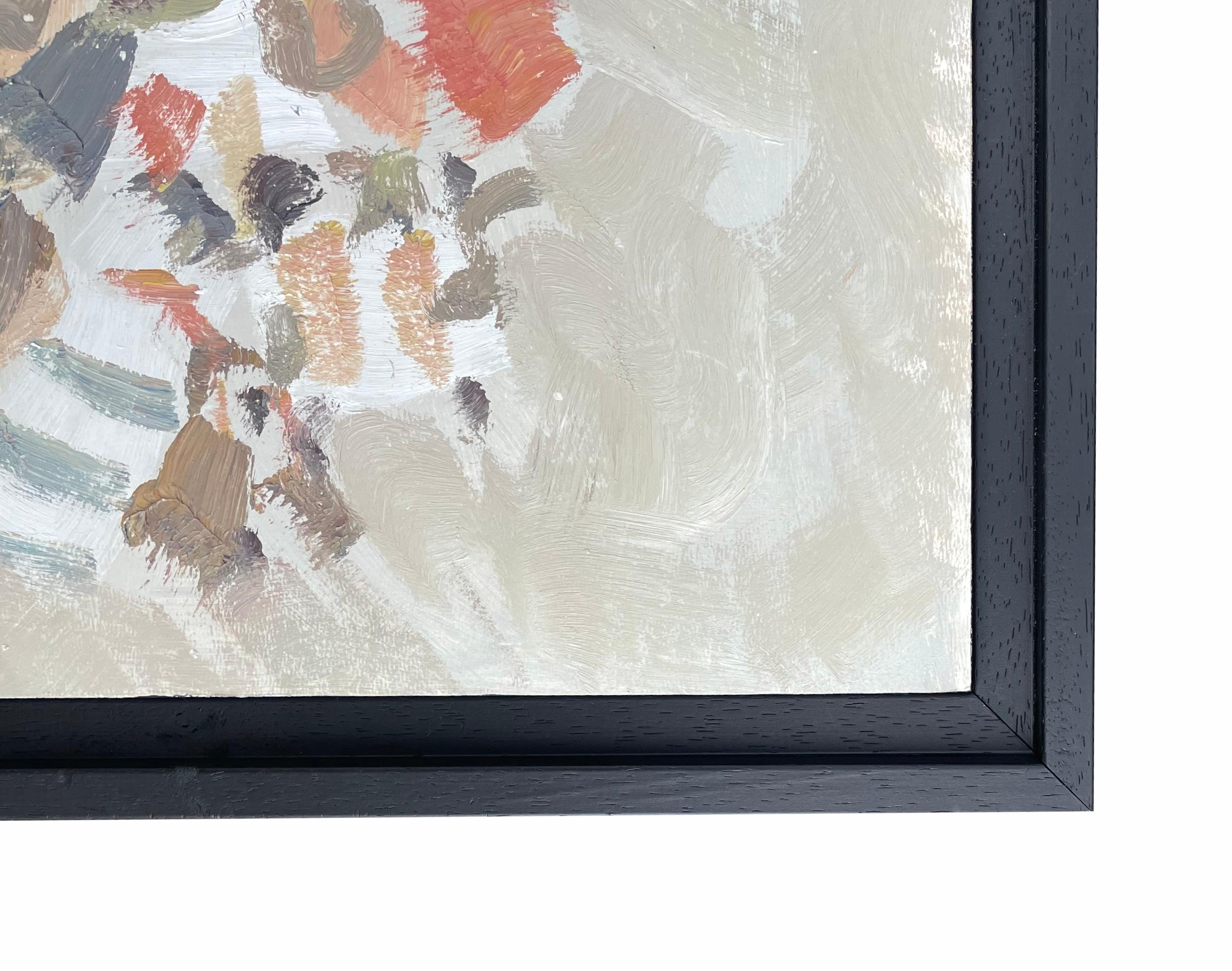 Personnages au Jardin du Luxembourg, Paris, Originalgemälde von Pierre Coquet im Angebot 4