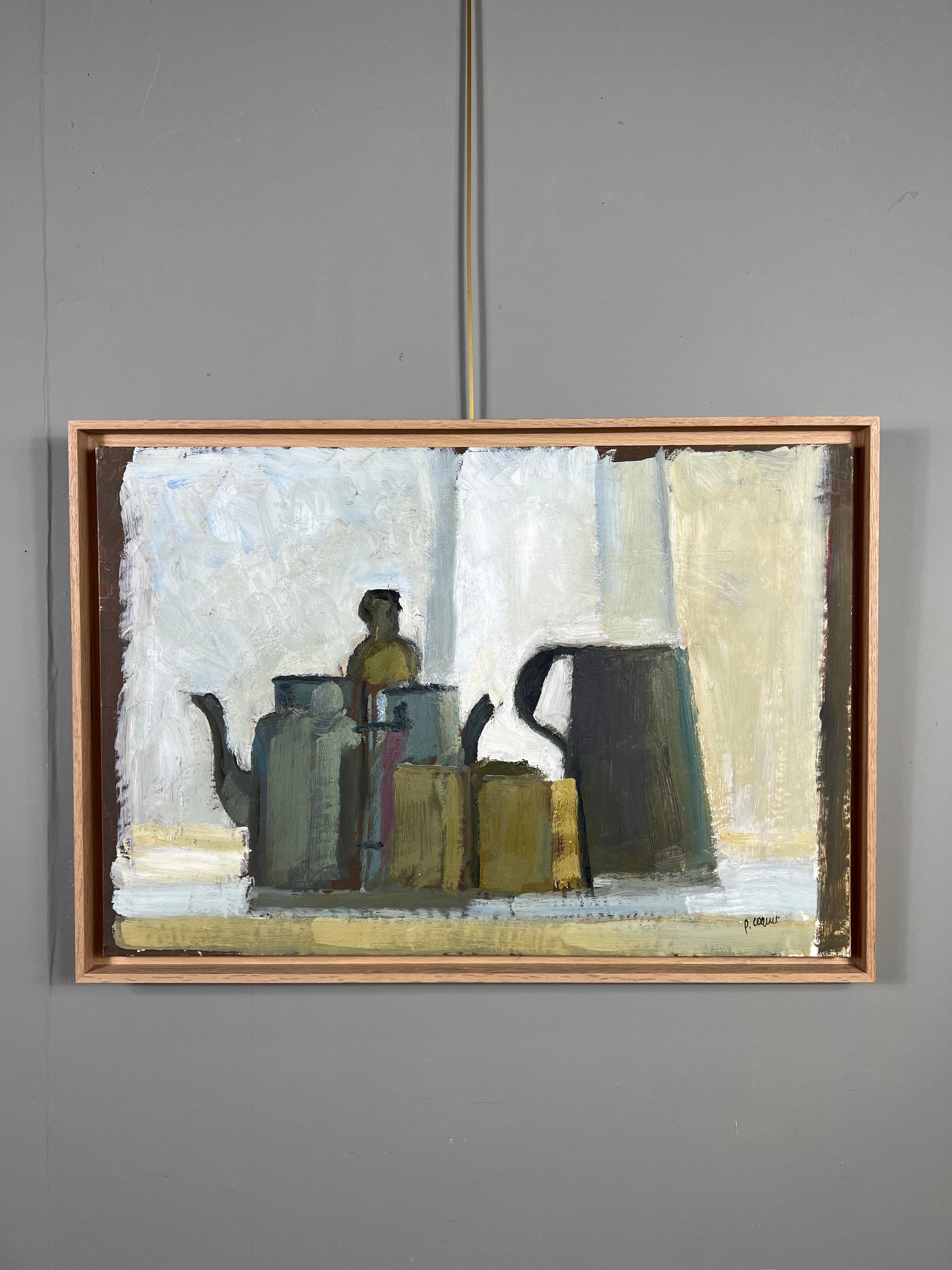 Nature morte à l'atelier, peinture à l'huile de Pierre Coquet 1