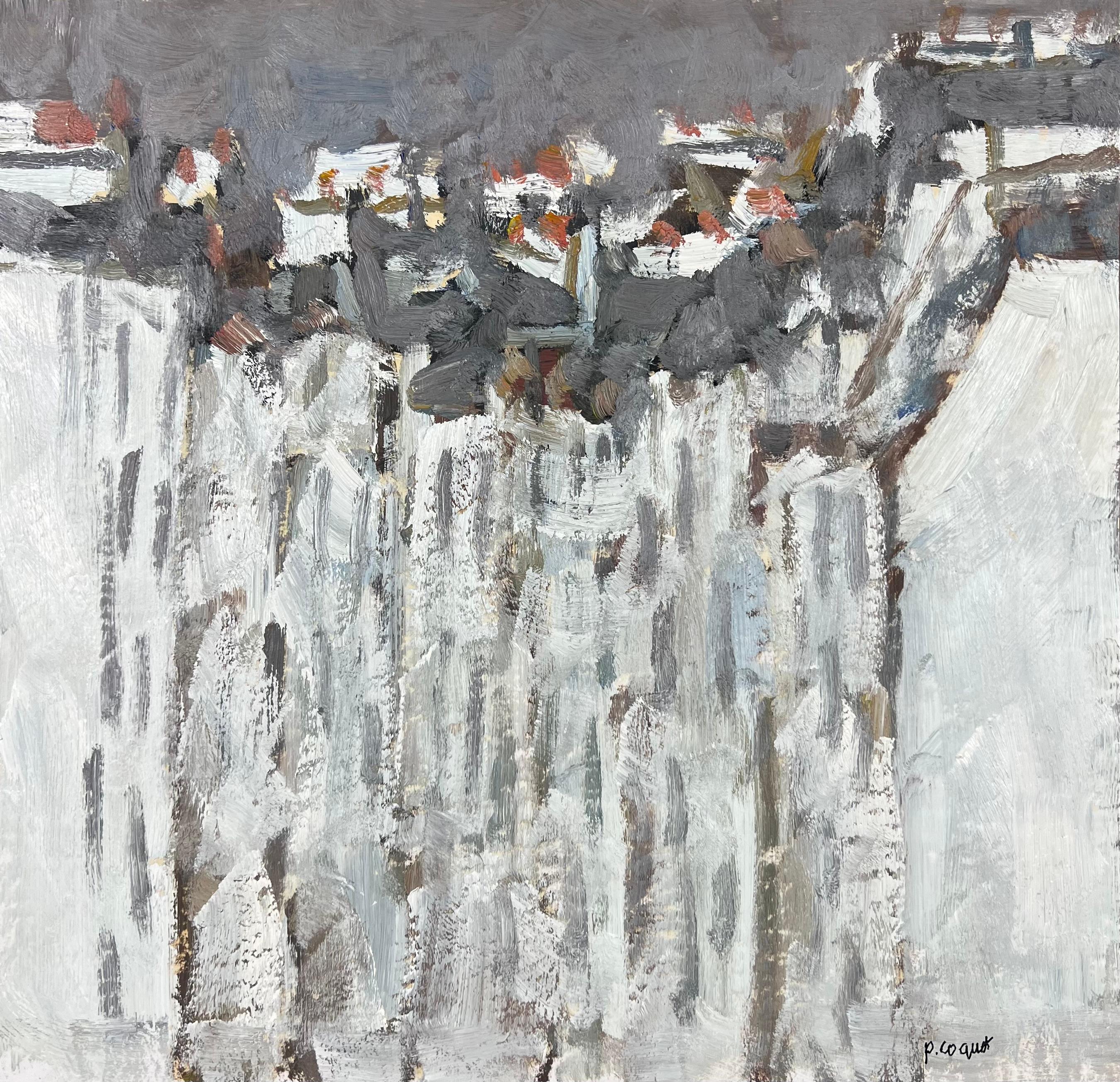 The roofs of Paris, oil painting by Pierre Coquet For Sale 5