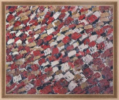 Composition abstraite - Huile originale sur toile - 15 x 18.1 in