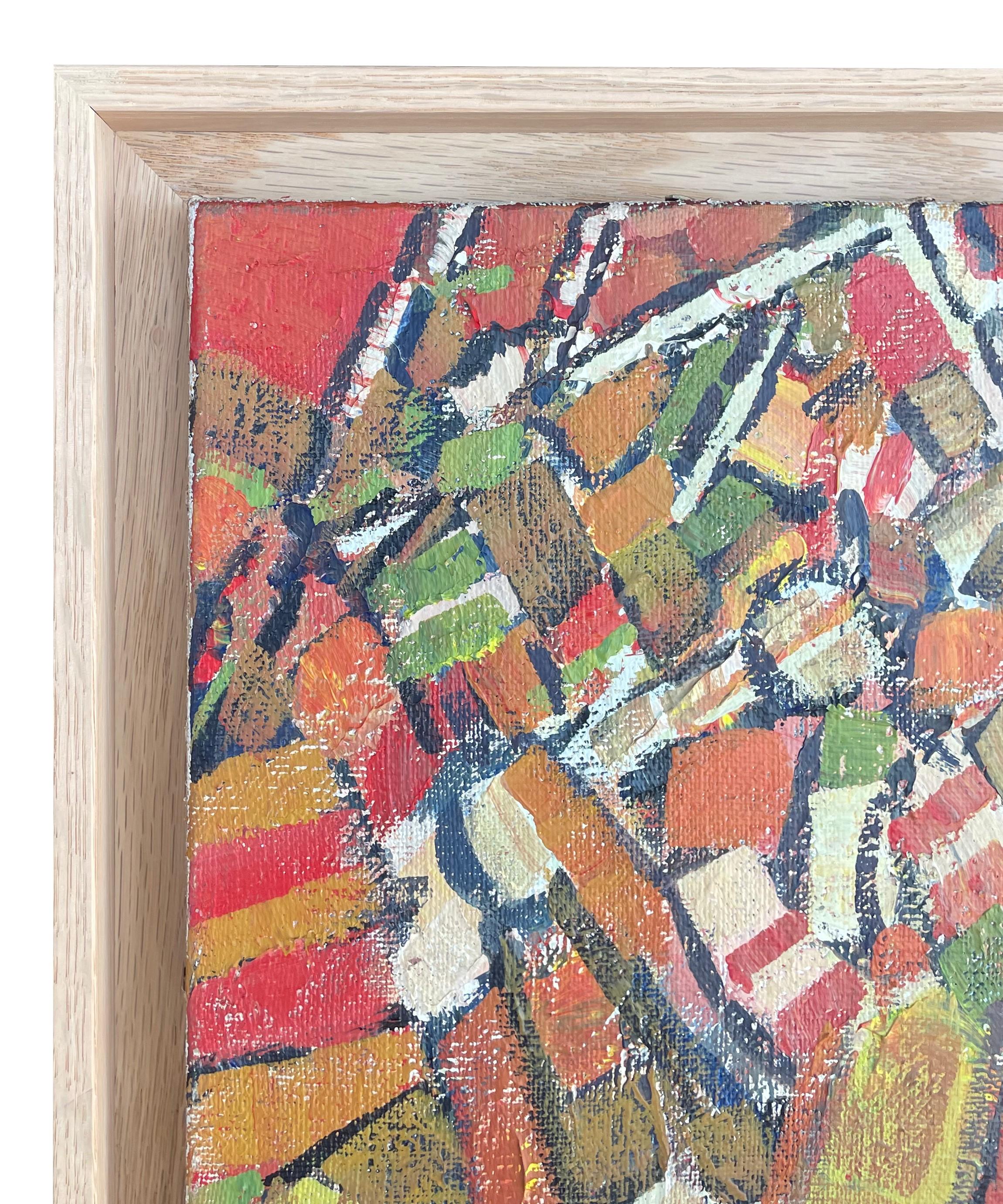 Abstract Composition – Original Oil on Canvas – 13 x 16.1 in For Sale 1
