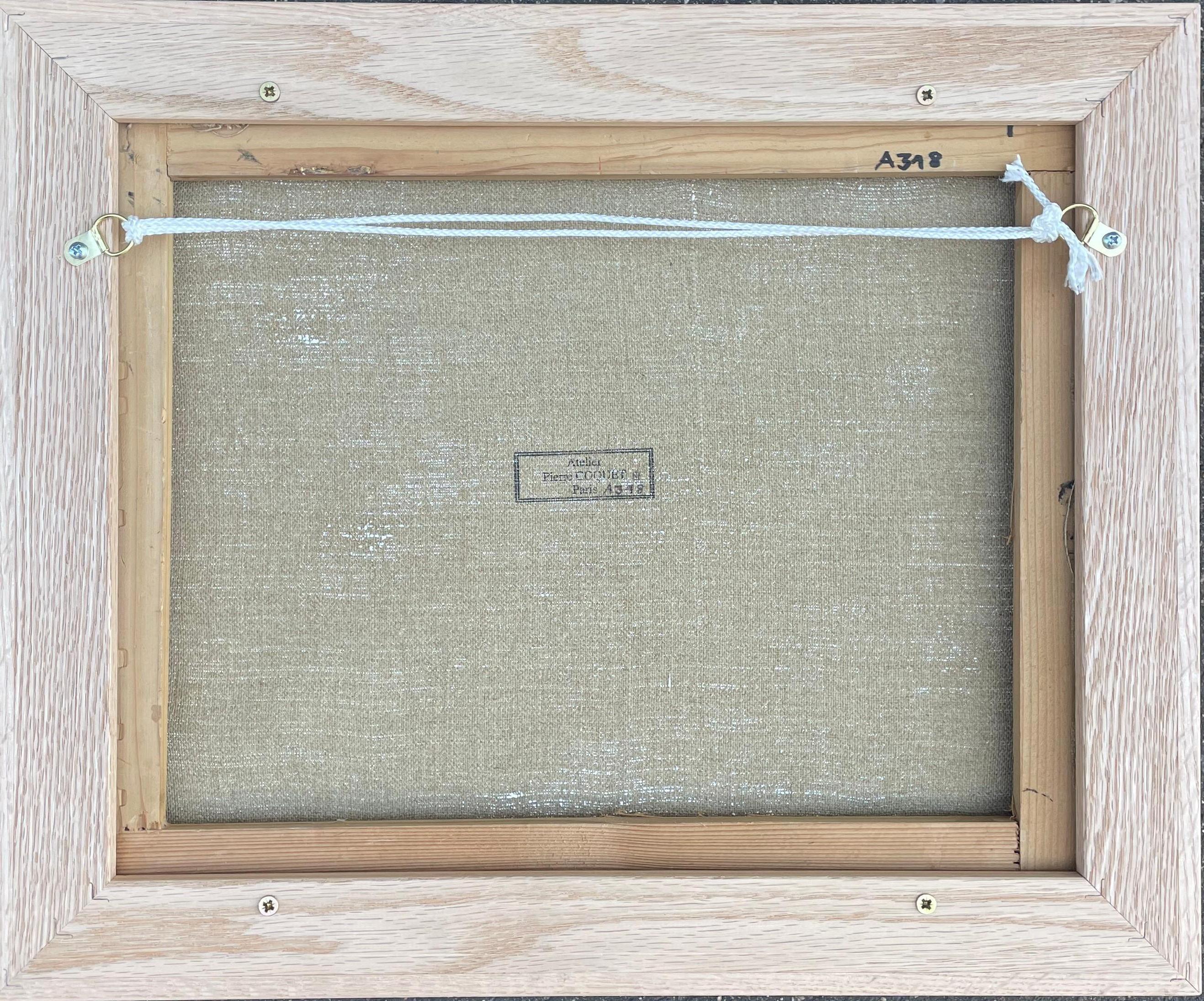 Composizione astratta - Olio originale su tela - 13 x 16,1 pollici 2