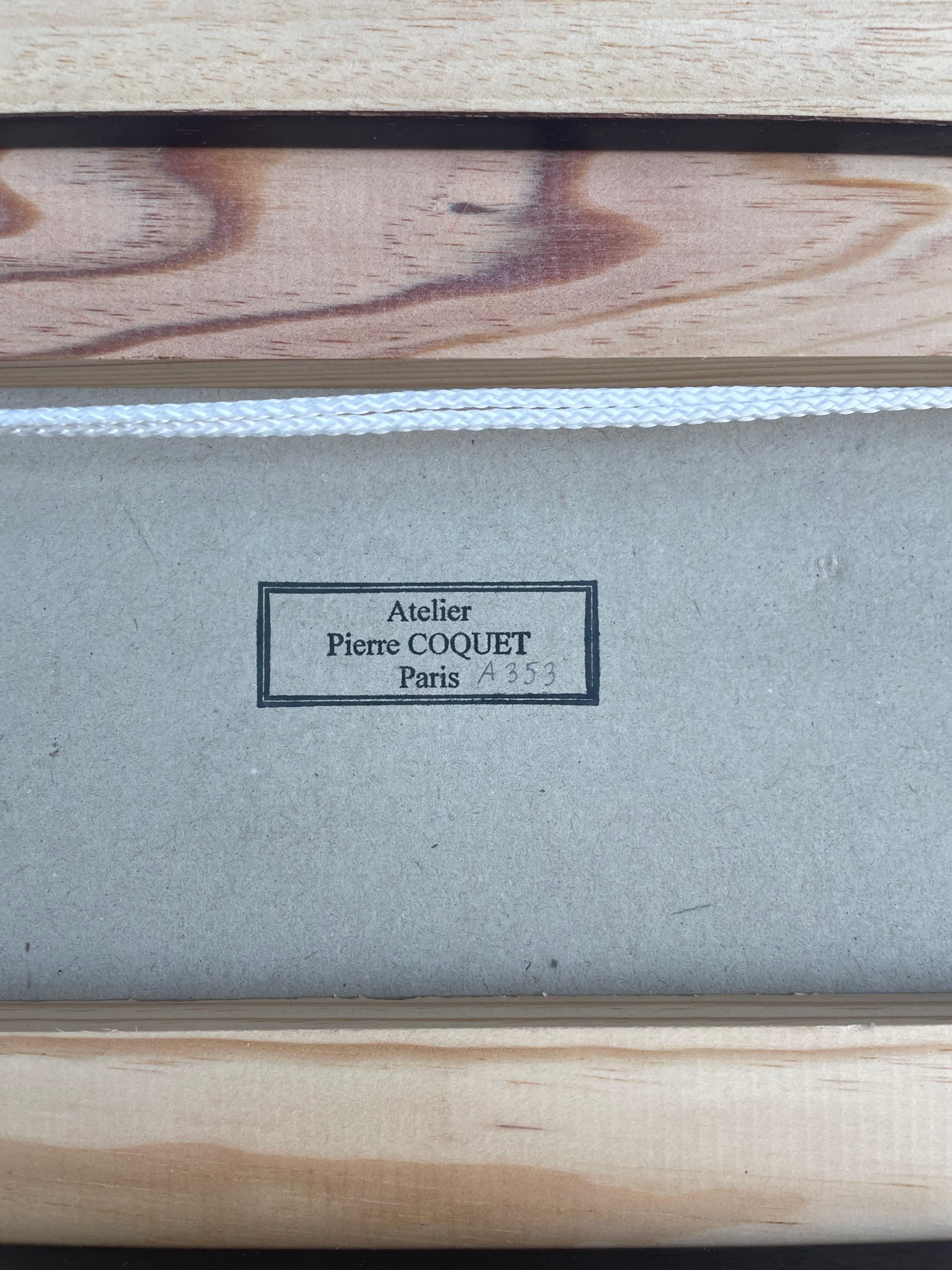 Composizione astratta - Olio originale su tavola - 7,9 x 15 pollici in vendita 2