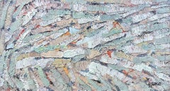 Abstract Composition – Original Oil on Board – 7.9 x 15 in