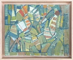 Abstract Composition – Original Oil on Canvas – 13 x 16.1 in