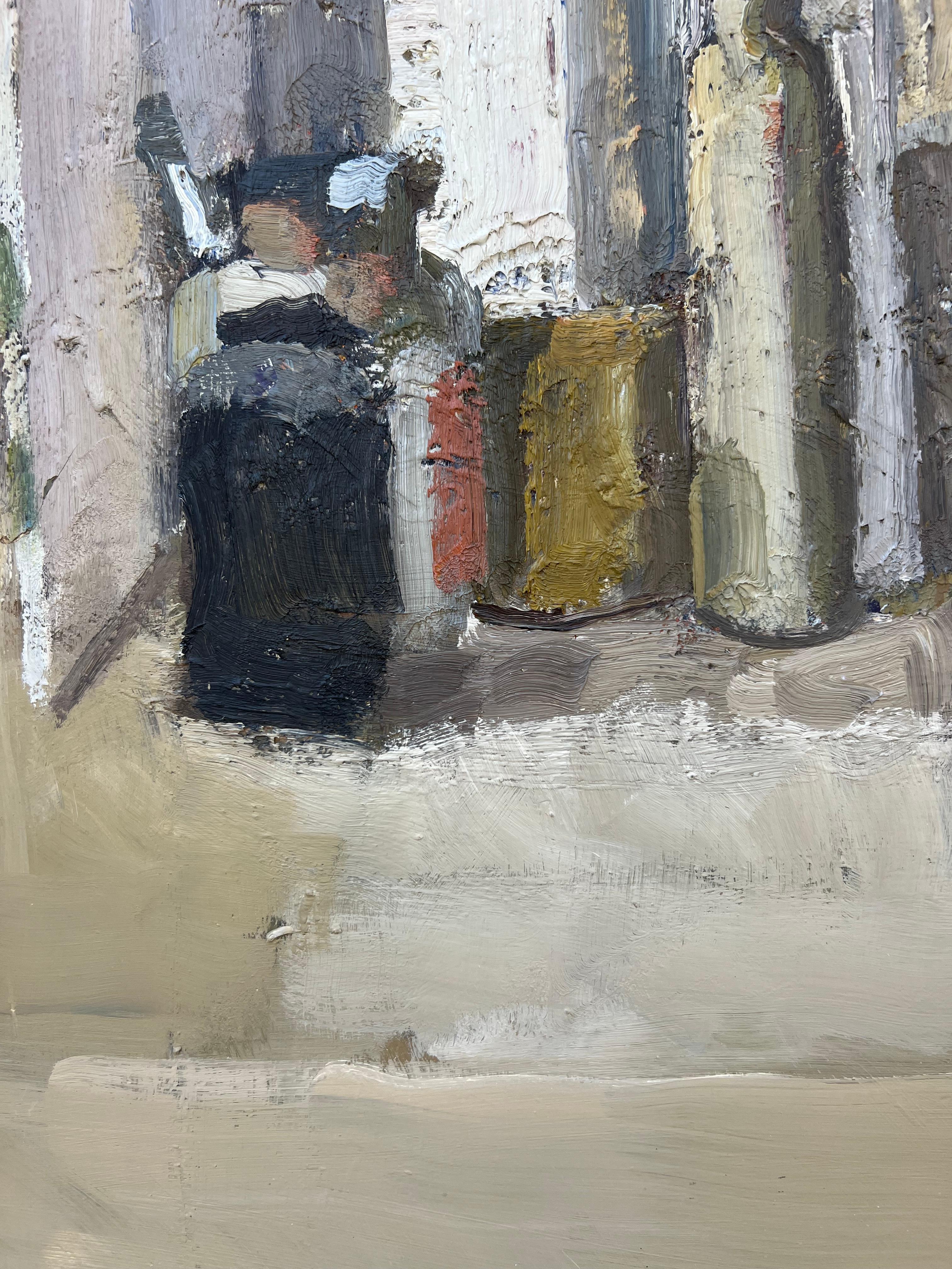 Still life with open books – Original Oil on Canvas – 26 x 21.7 in For Sale 5