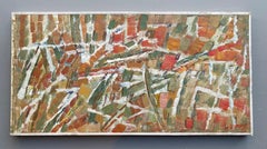Composición Abstraite, Óleo sobre tabla, Escuela francesa, Firmado, 1983
