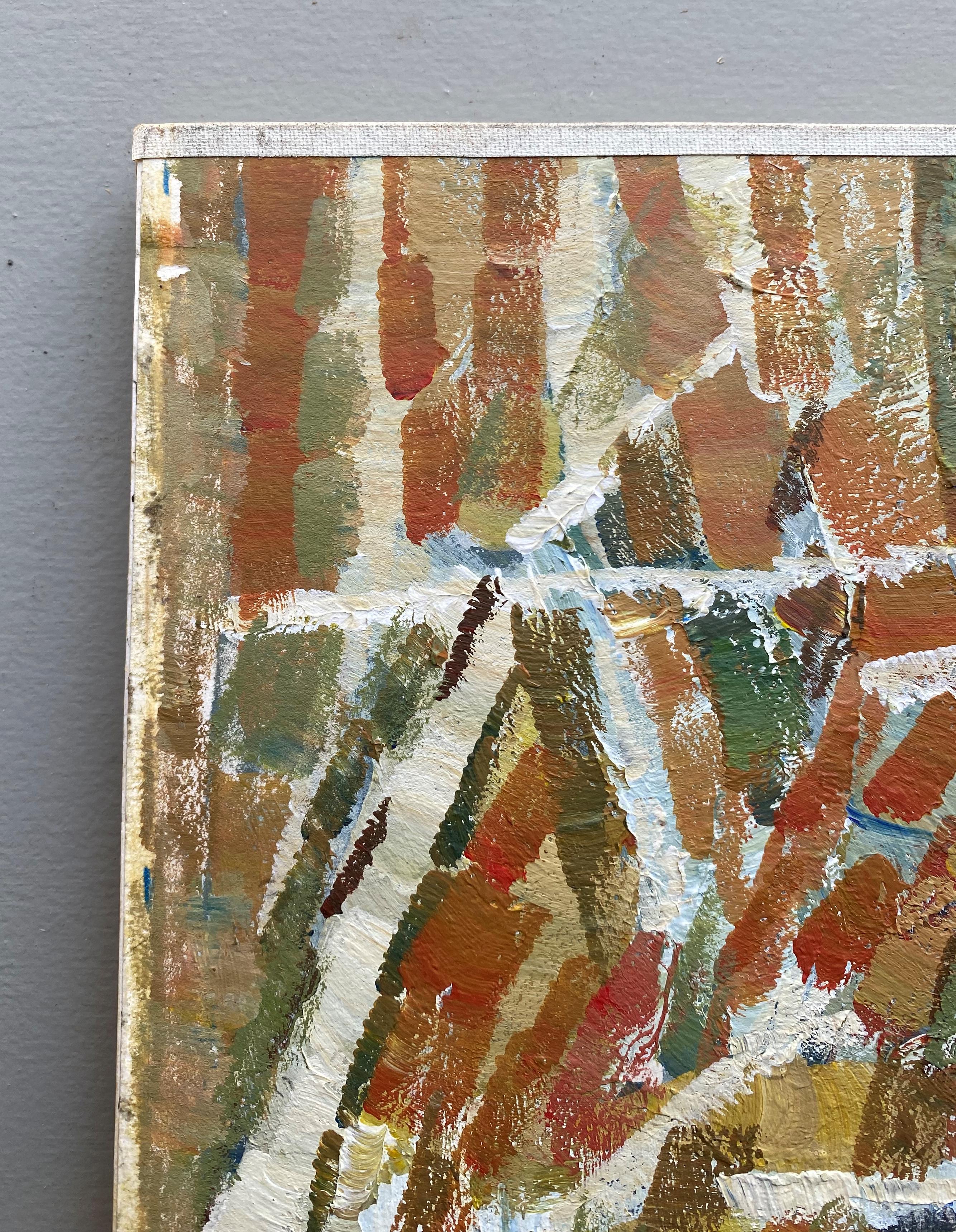Composizione astratta - Abstract Painting Marrone di Pierre Coquet