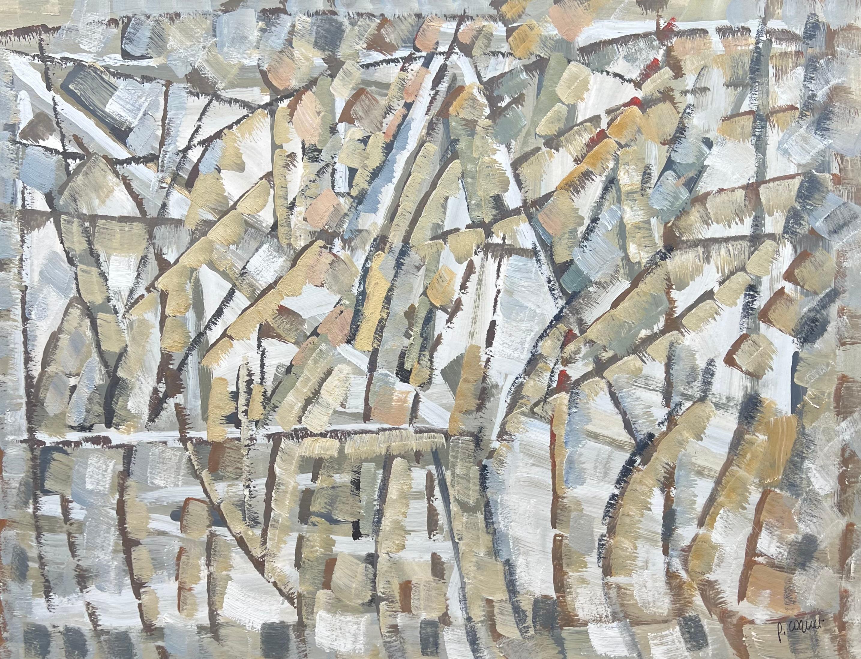 Composizione astratta, pittura a olio di Pierre Coquet in vendita 1
