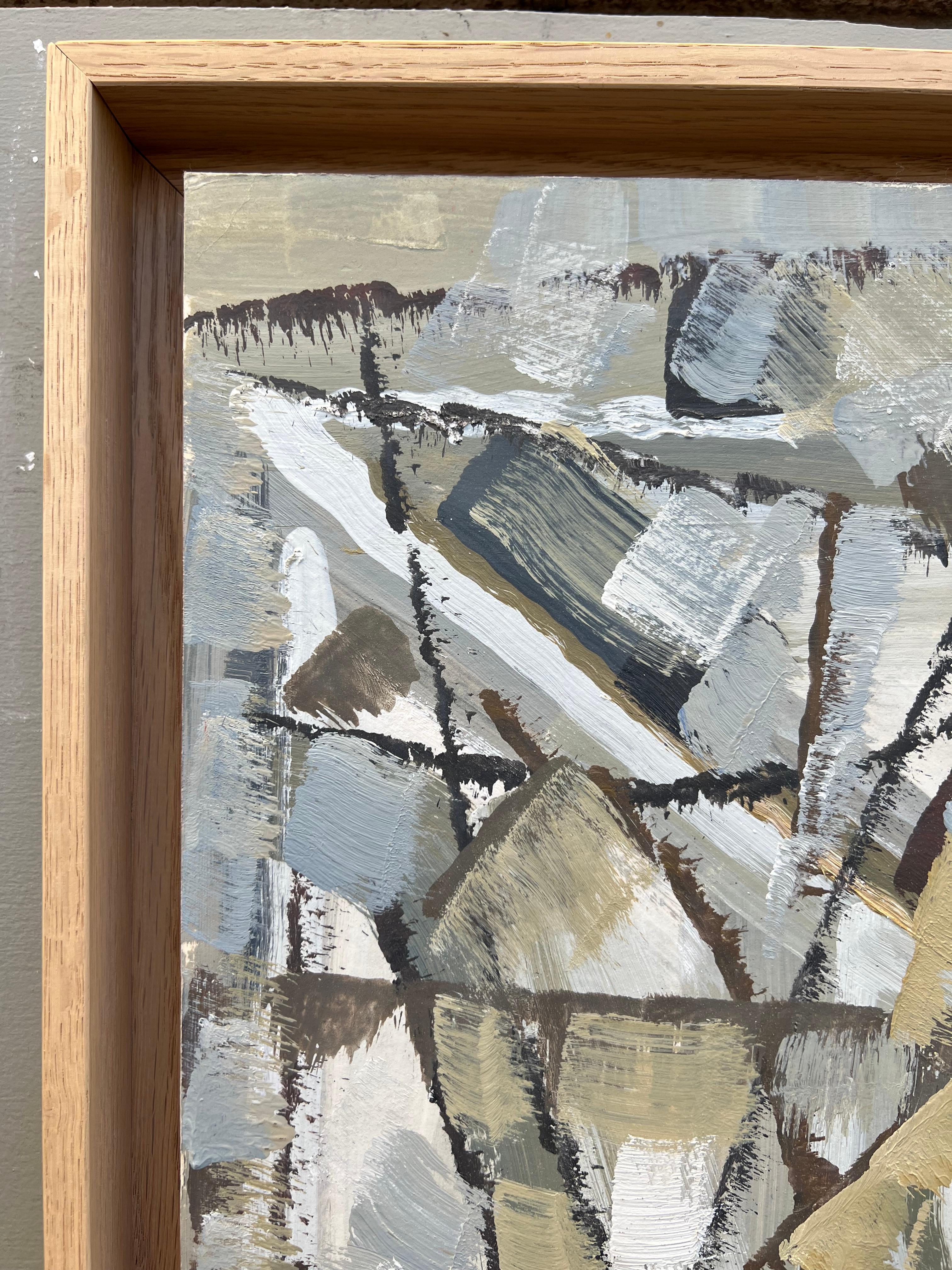 Composizione astratta, pittura a olio di Pierre Coquet in vendita 2