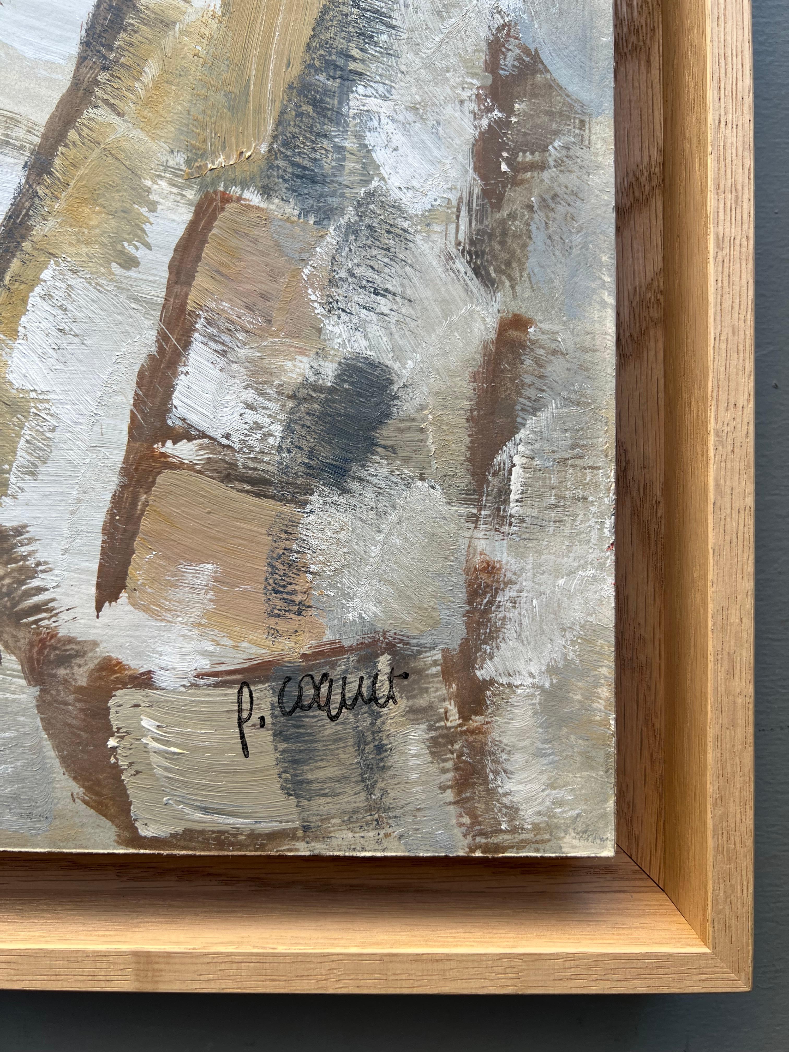 Composizione astratta, pittura a olio di Pierre Coquet in vendita 5