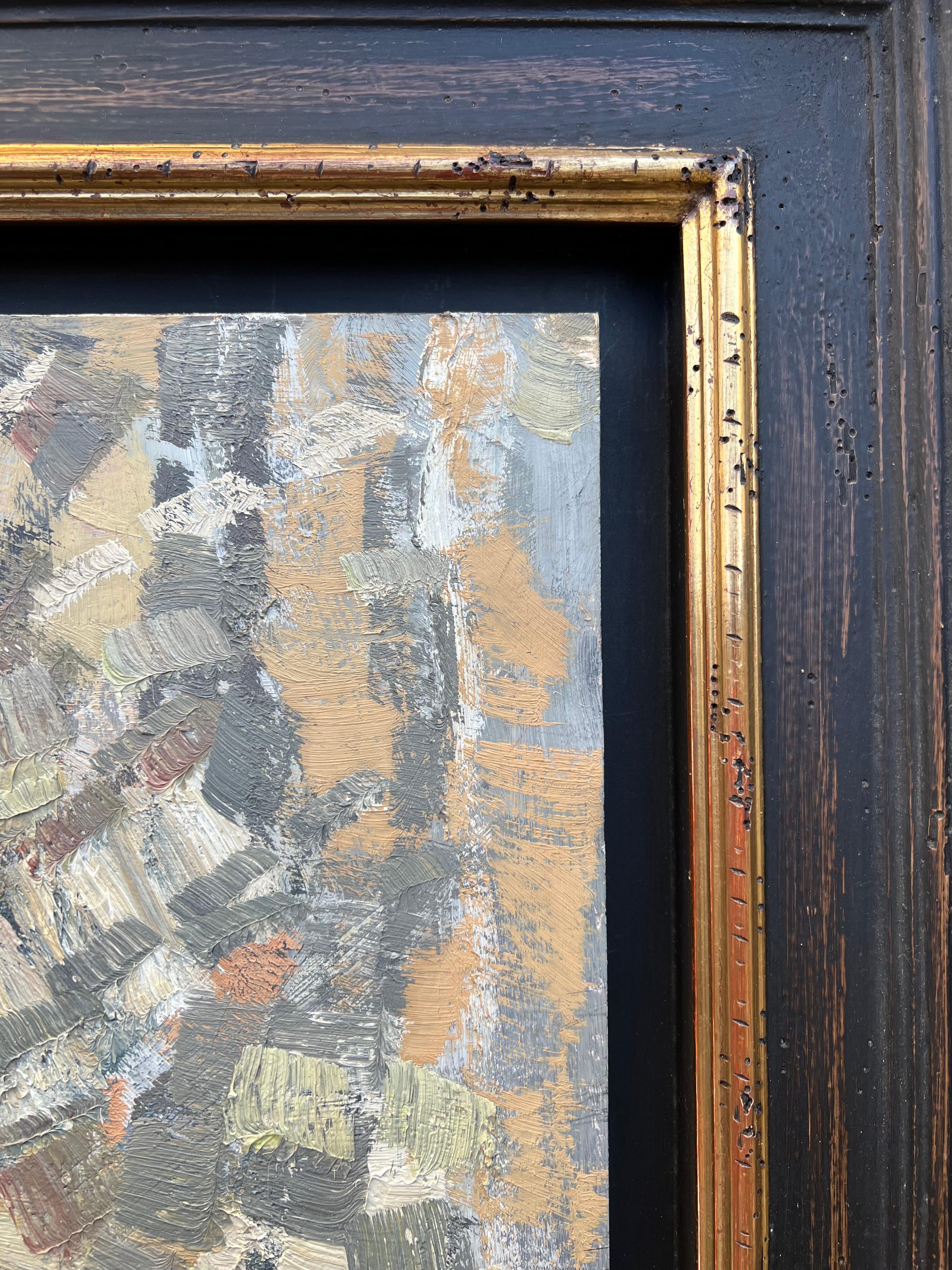 Composizione astratta, pittura a olio di Pierre Coquet 5