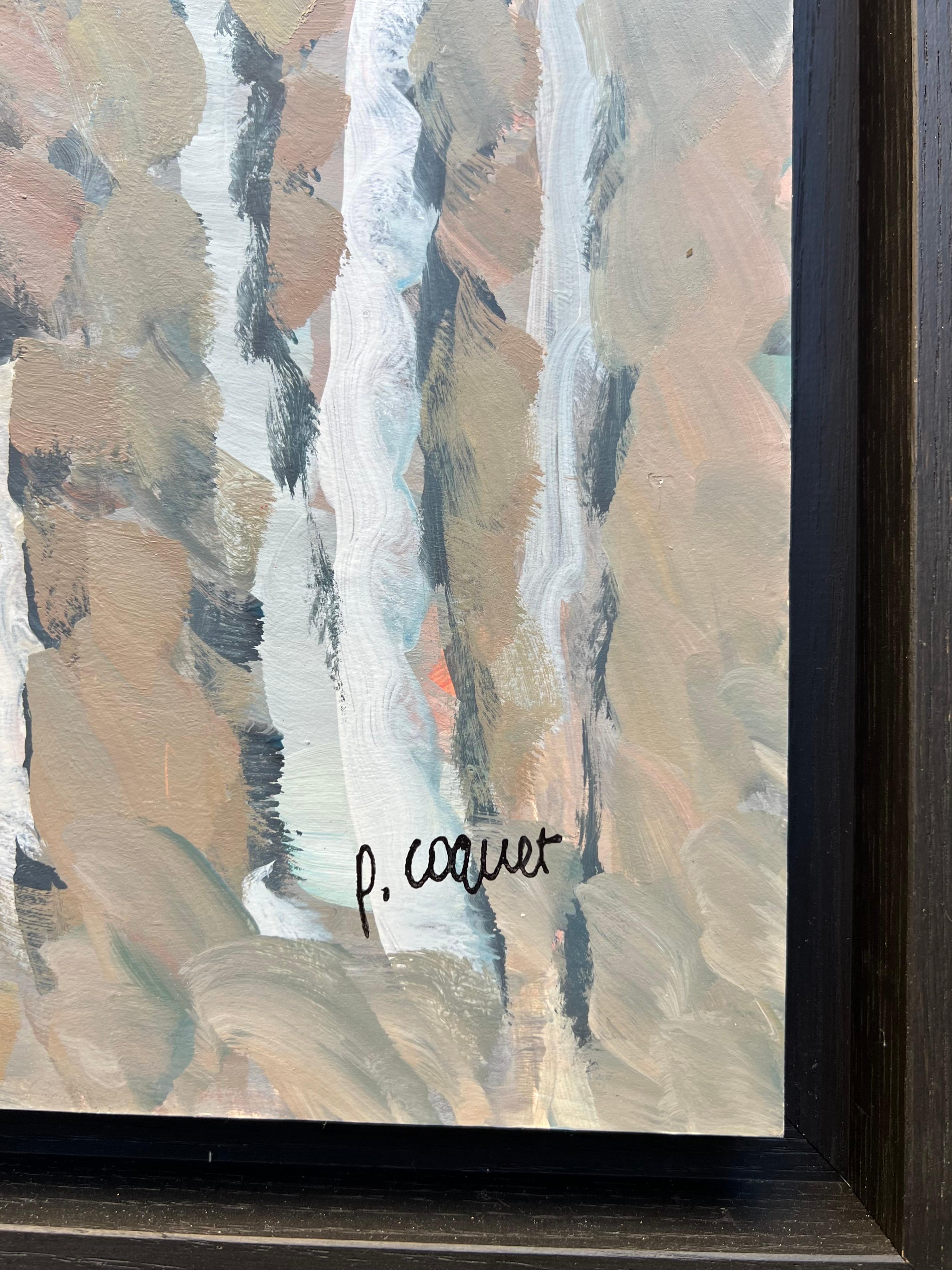 Composizione astratta, pittura a olio di Pierre Coquet in vendita 5