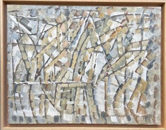 Composition abstraite, peinture à l'huile de Pierre Coquet