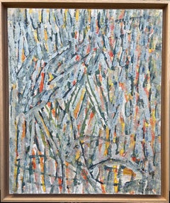 Composition abstraite, peinture à l'huile de Pierre Coquet