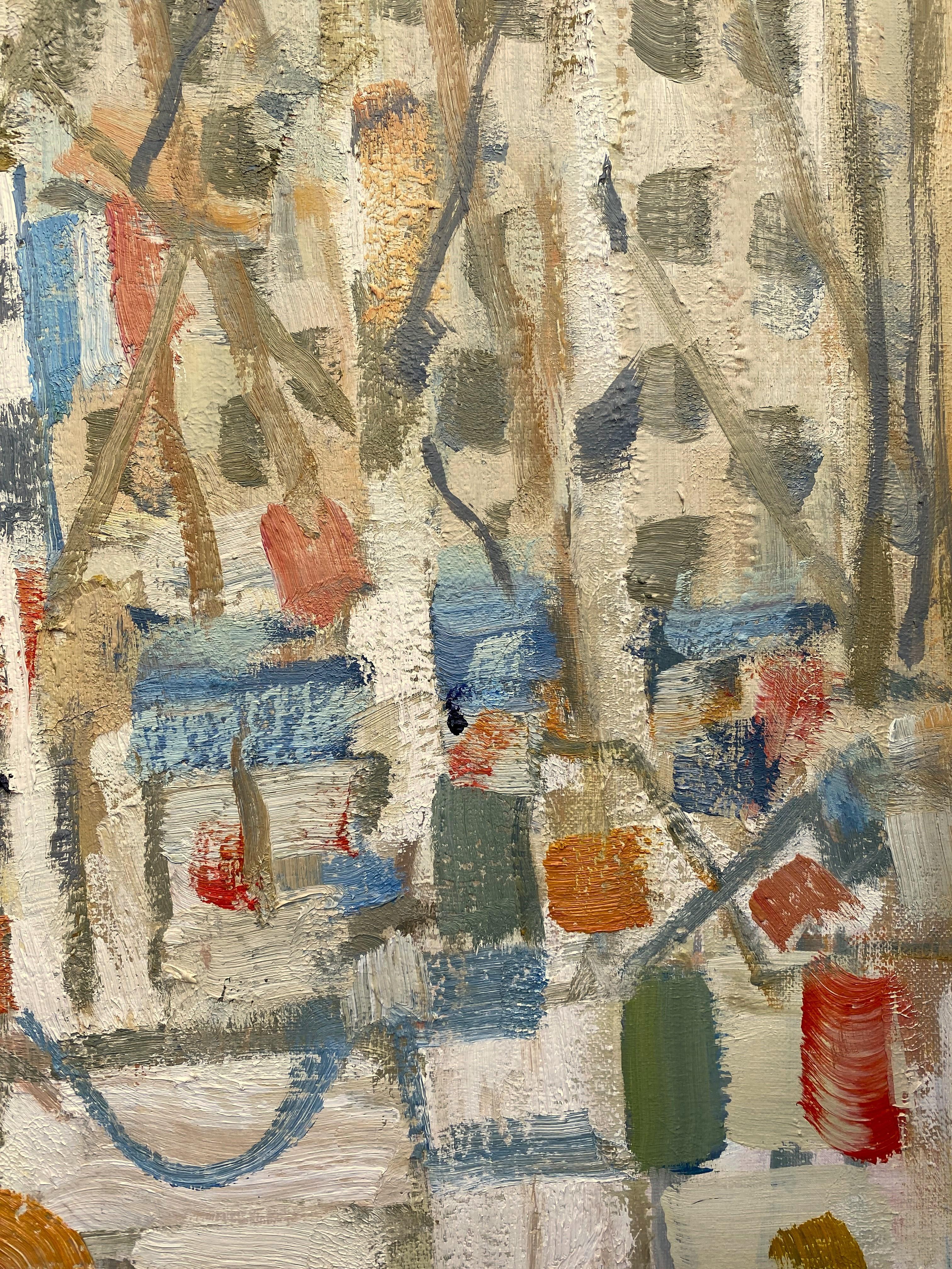 Cannes, le port/Il porto di Cannes - Painting Scuola francese di Pierre Coquet