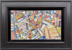 Composition abstraite, peinture à l'huile sur toile de Pierre Coquet