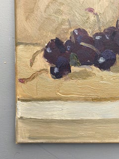 Still life with cherries, oil painting on canvas by Pierre Coquet