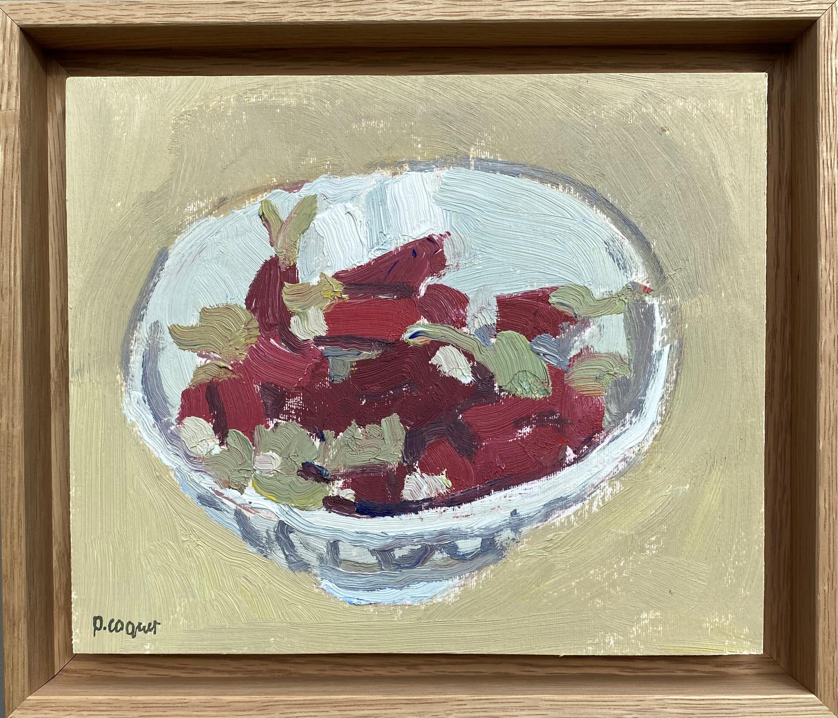 Petit bol de radis/Small bowl with radish - Painting by Pierre Coquet