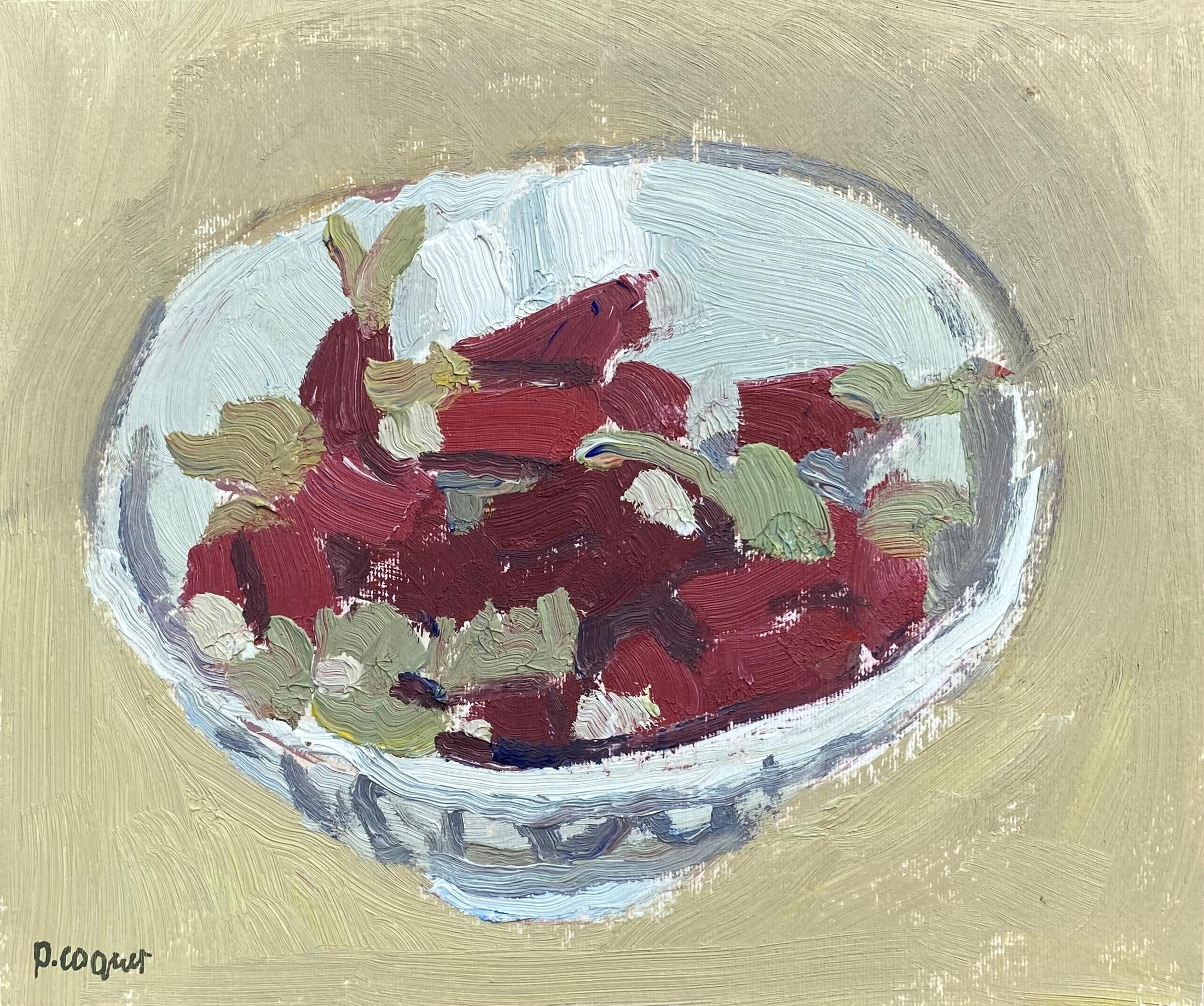 Pierre Coquet Figurative Painting - Petit bol de radis/Small bowl with radish