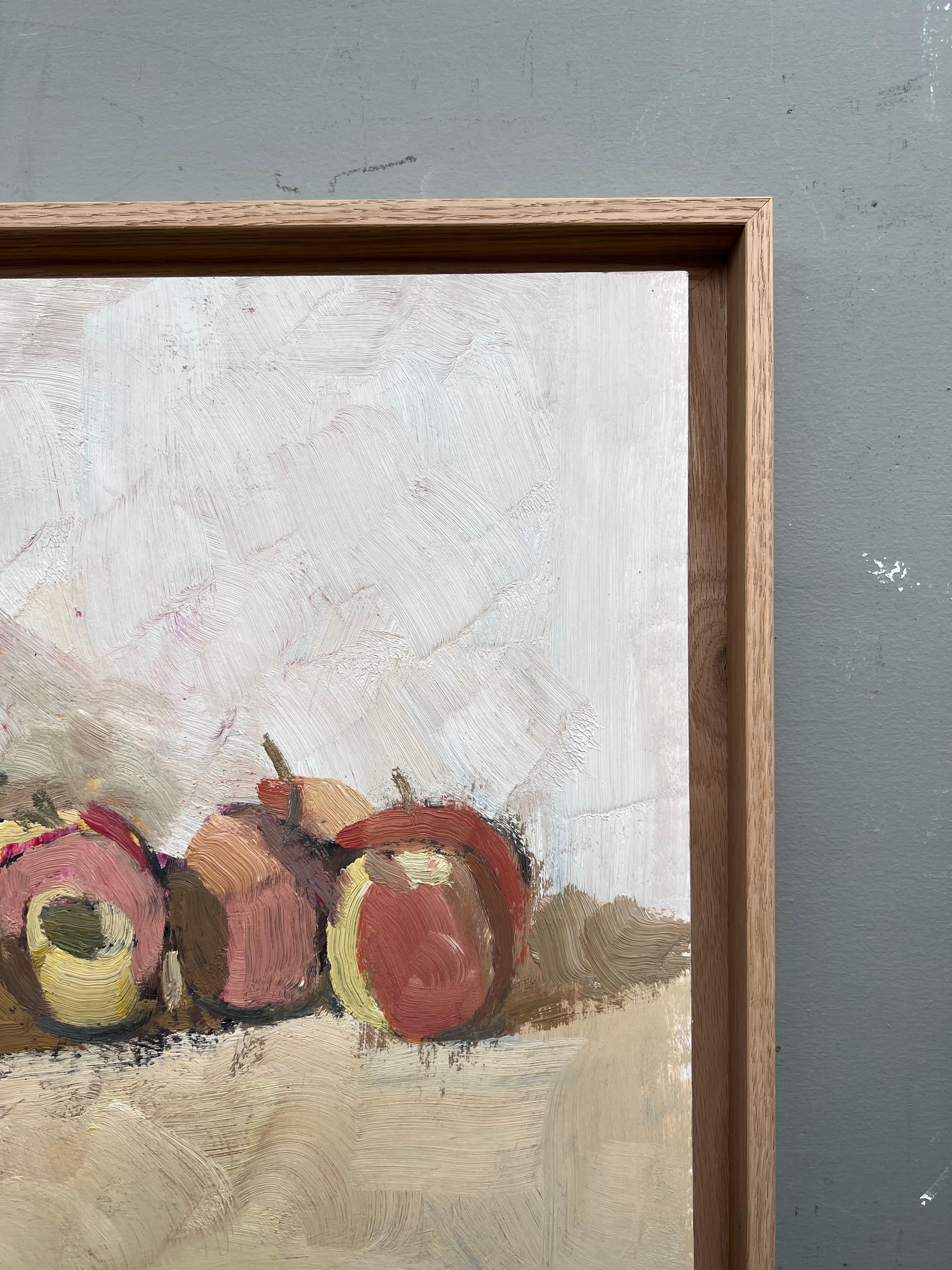 Natura morta con mele e fiori, dipinto a olio di Pierre Coquet 5