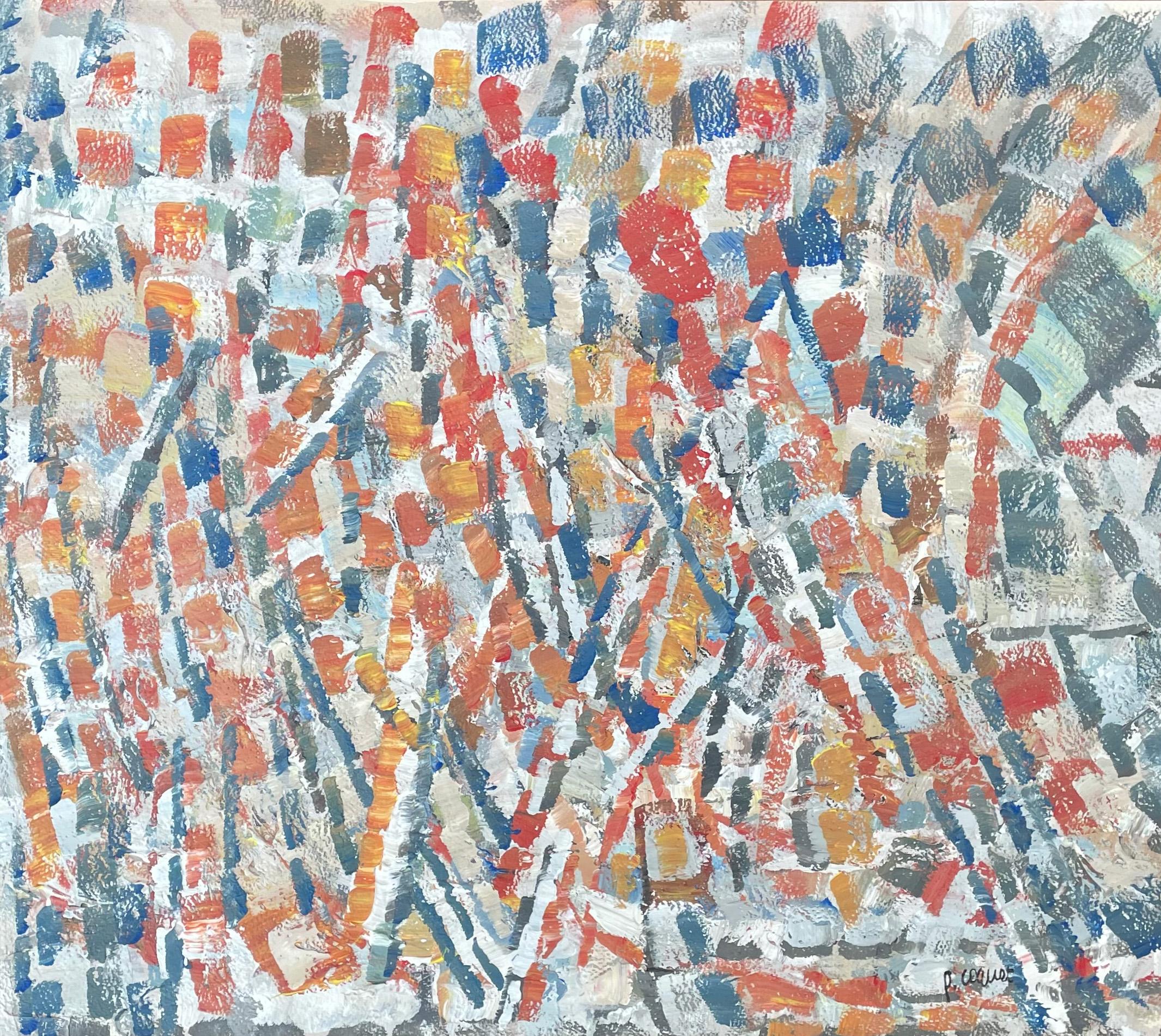 Composizione astratta - dipinto originale di Pierre Coquet - Painting di Pierre Coquet 
