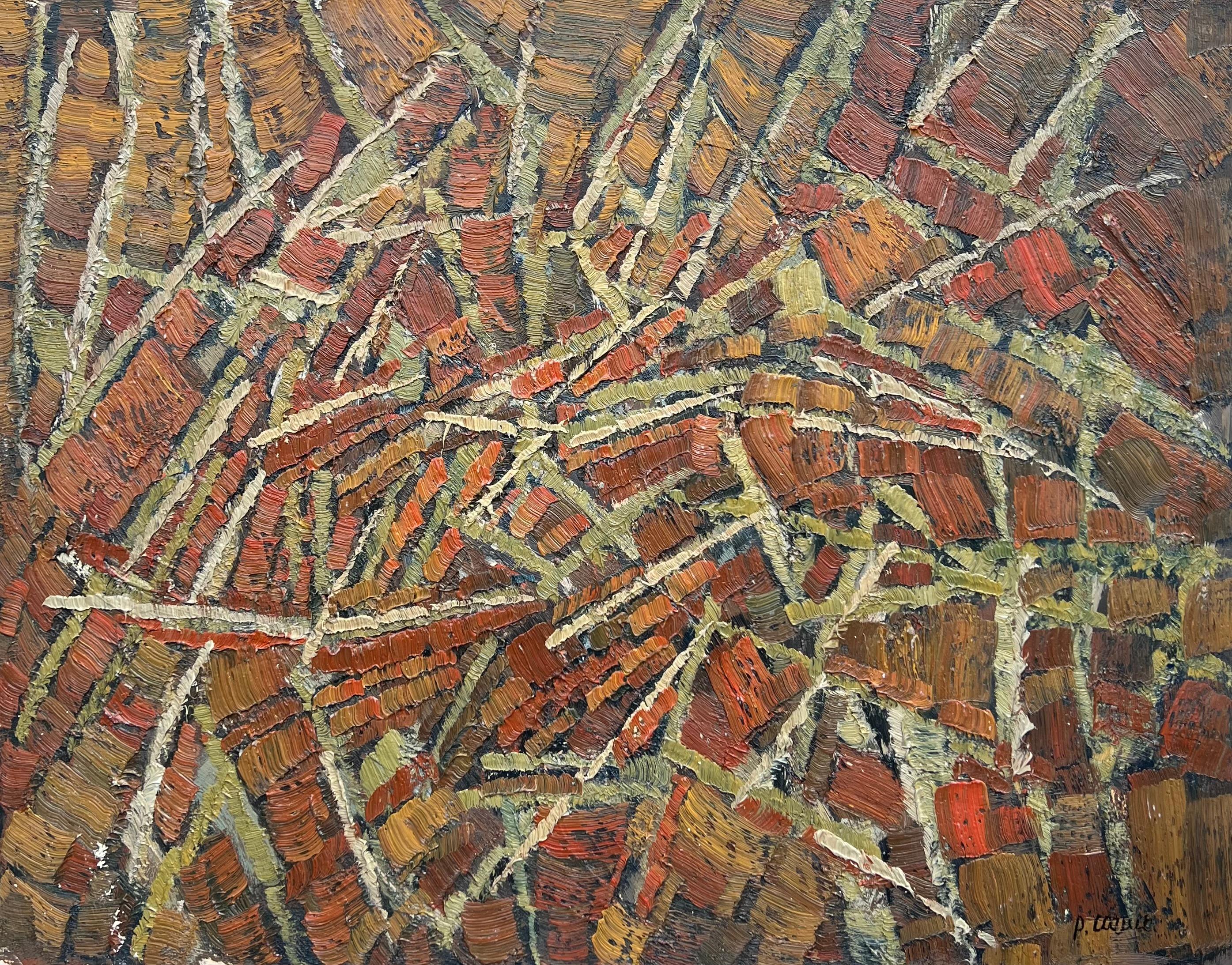 Abstrakte Komposition – Originalgemälde von Pierre Coquet im Angebot 1