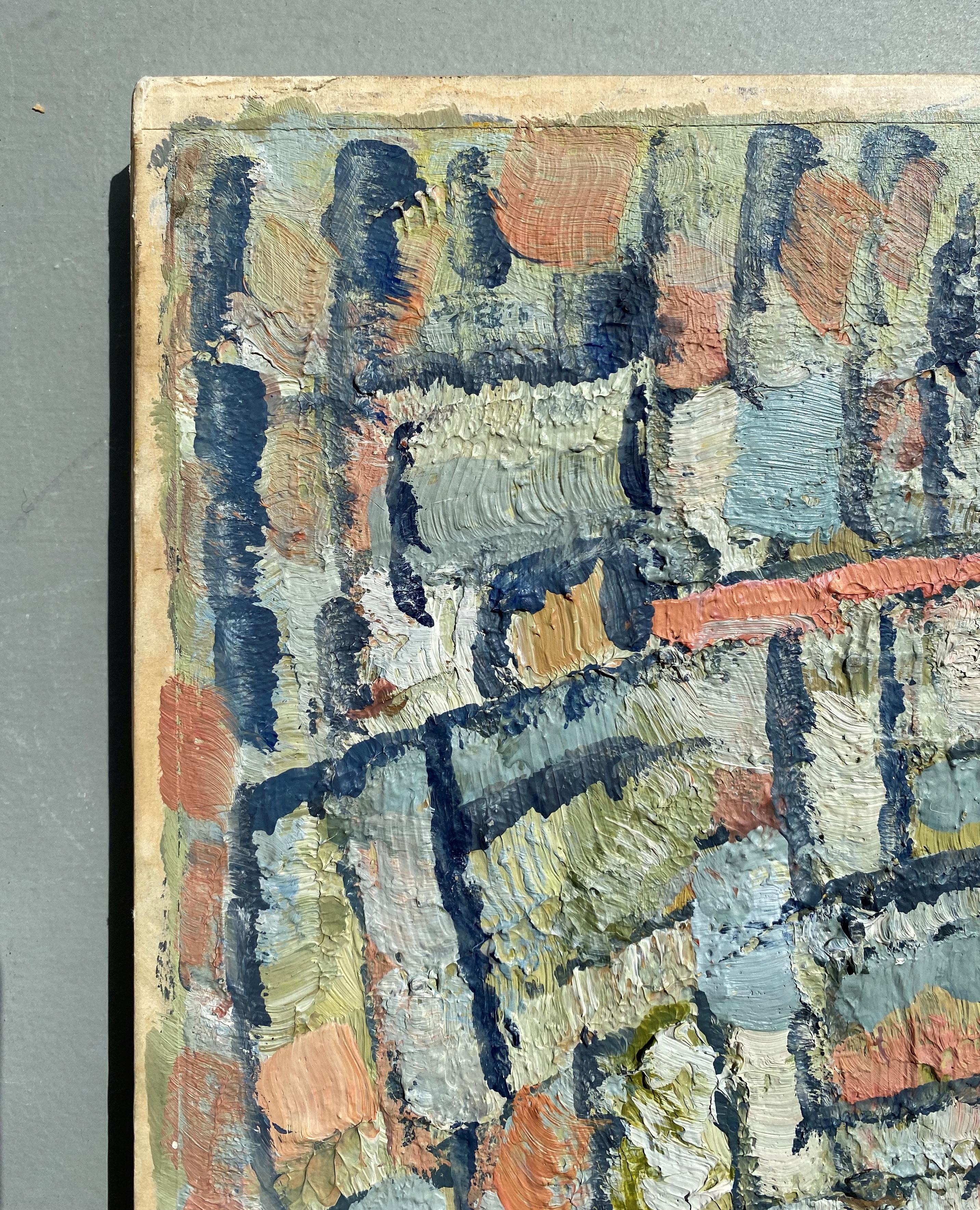 Komposition abstrait/Abstrakte Komposition (Grau), Abstract Painting, von Pierre Coquet