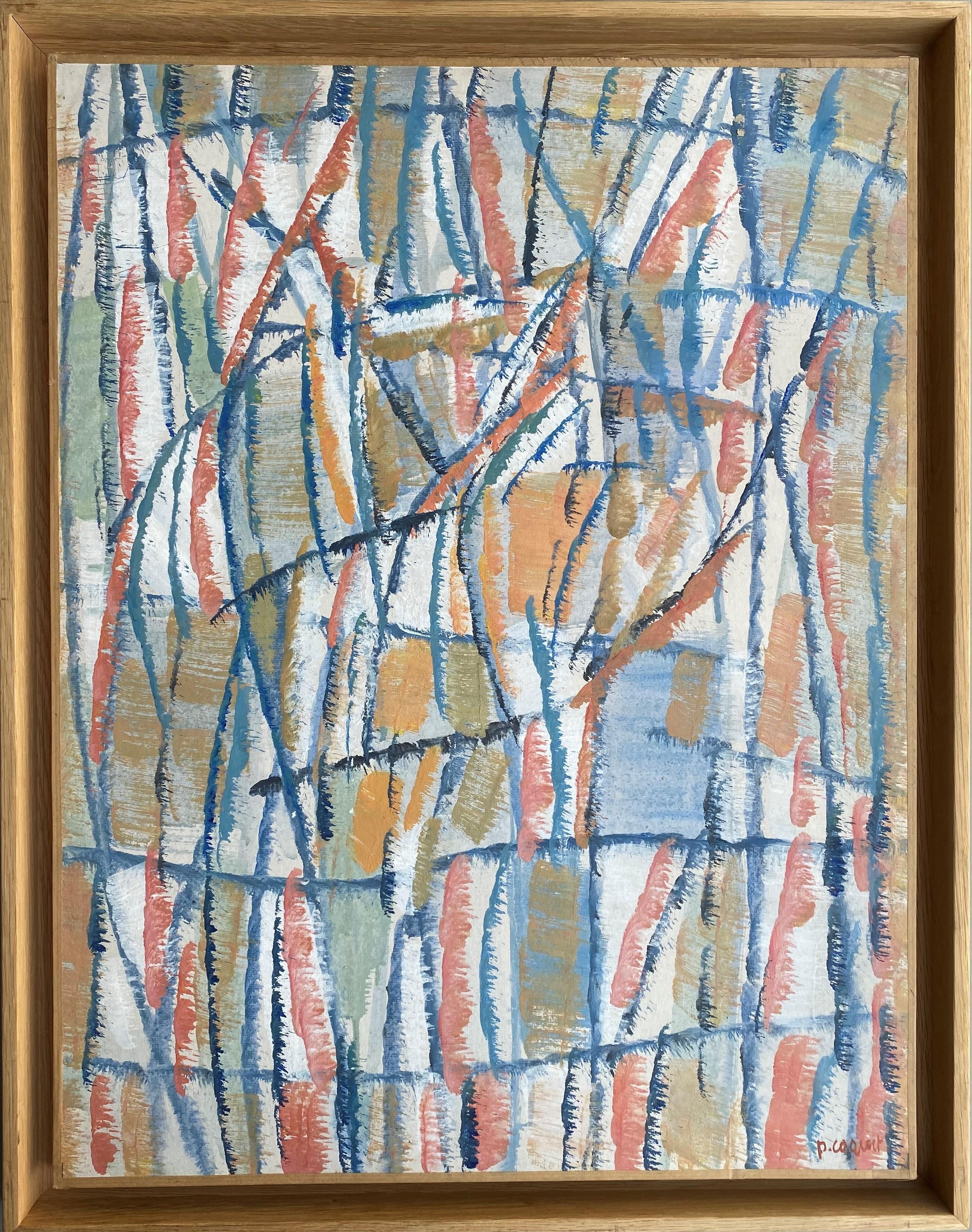 Composition abstraite, peinture à l'huile de Pierre Coquet en vente 1