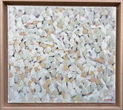 Composizione astratta, pittura ad olio di Pierre Coquet