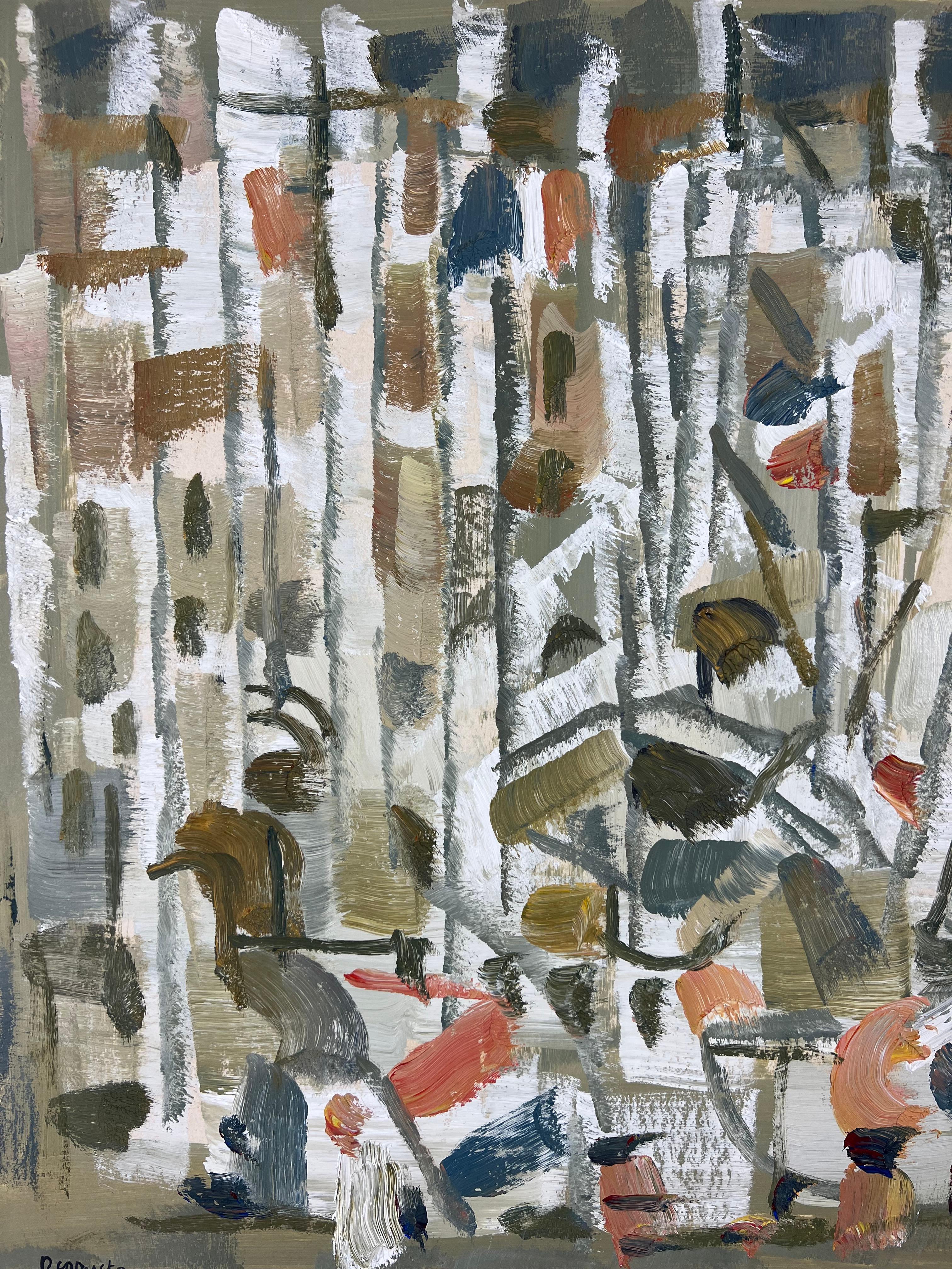 Alberi nel porto di Cannes, dipinto a olio di Pierre Coquet 6