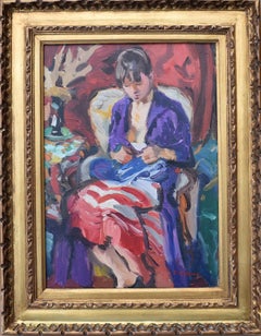 Pittura ad olio post impressionista francese