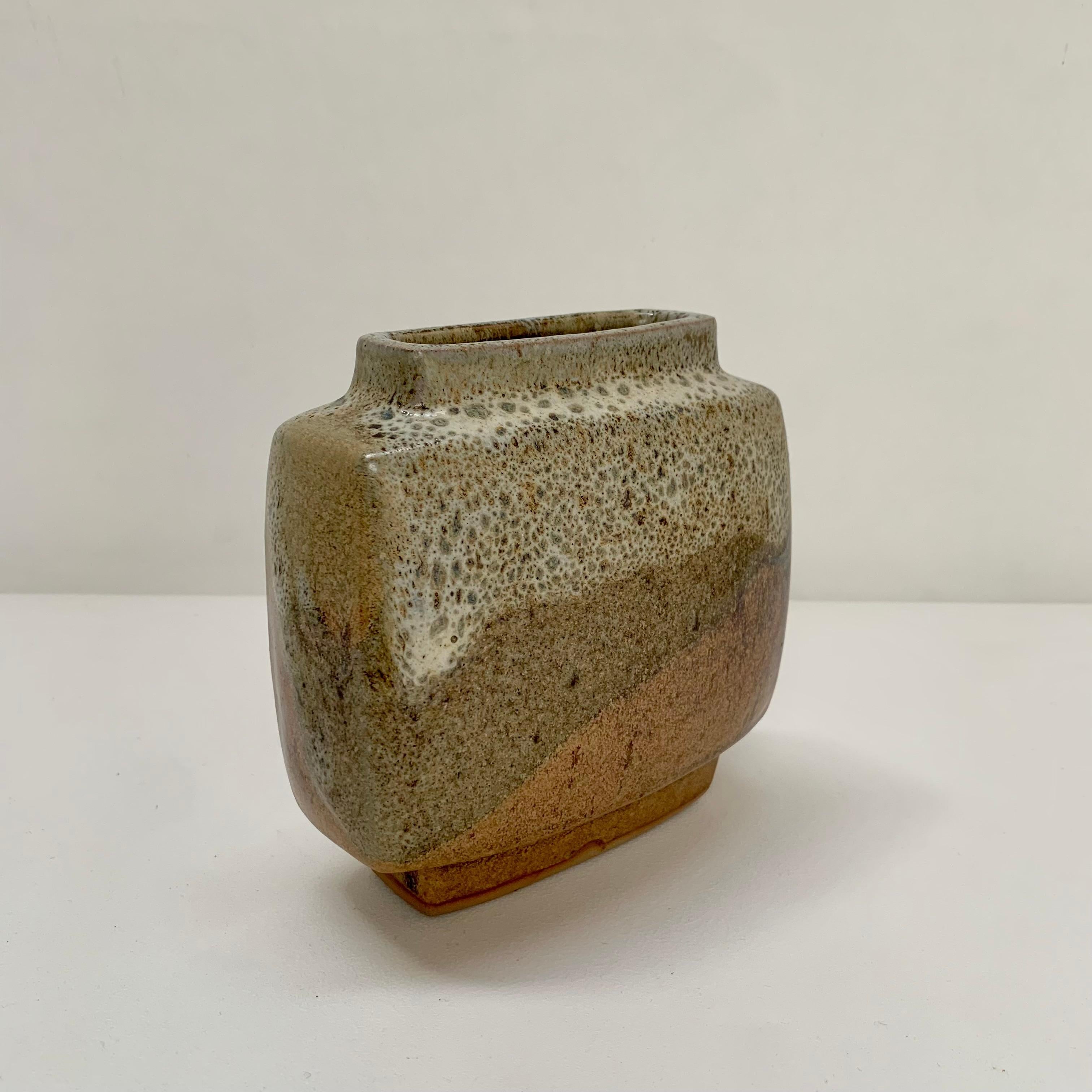 Grès Vase en céramique de Pierre Culot Citroen, vers 1970, Belgique. en vente