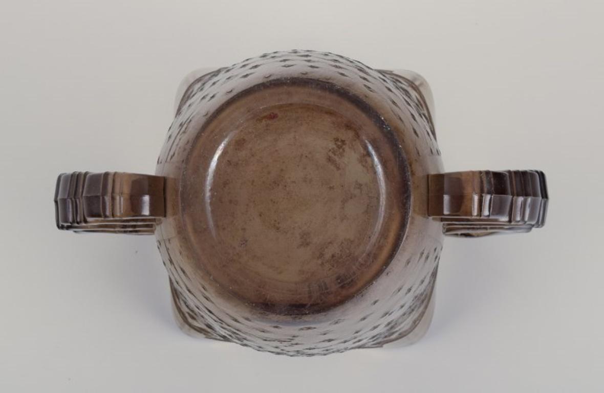 Pierre d'Avesn für Daum. Große Vase aus Kunstglas im Art déco-Stil mit Henkeln  im Angebot 2