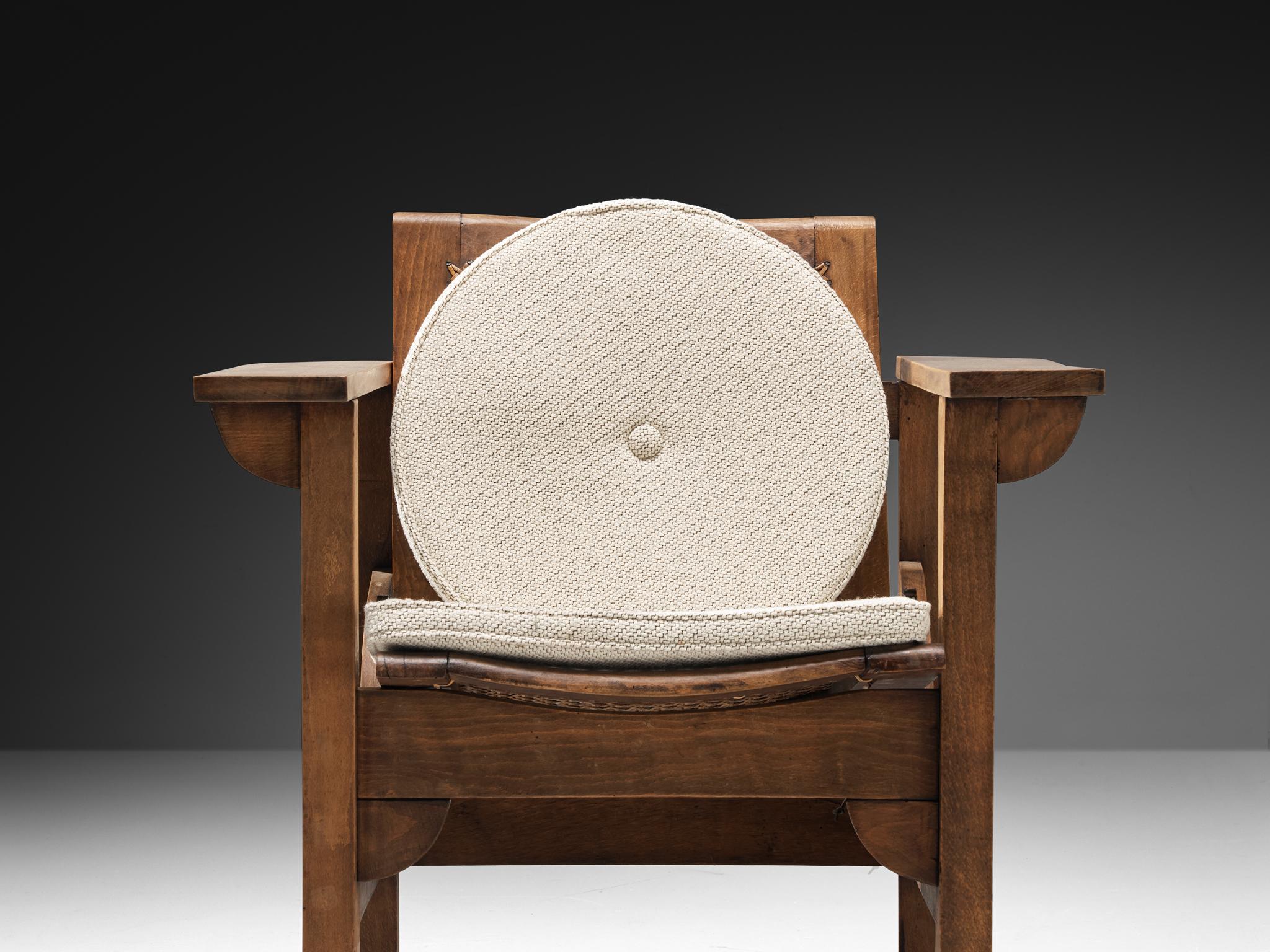Pierre Dariel Sillón 'Hendaya' de Madera y Caña Español en venta