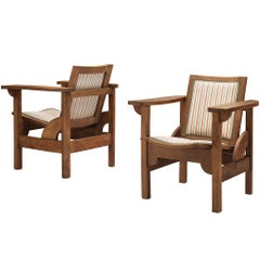 Pierre Dariel Pair of 'Hendaye' Armchairs in Wood