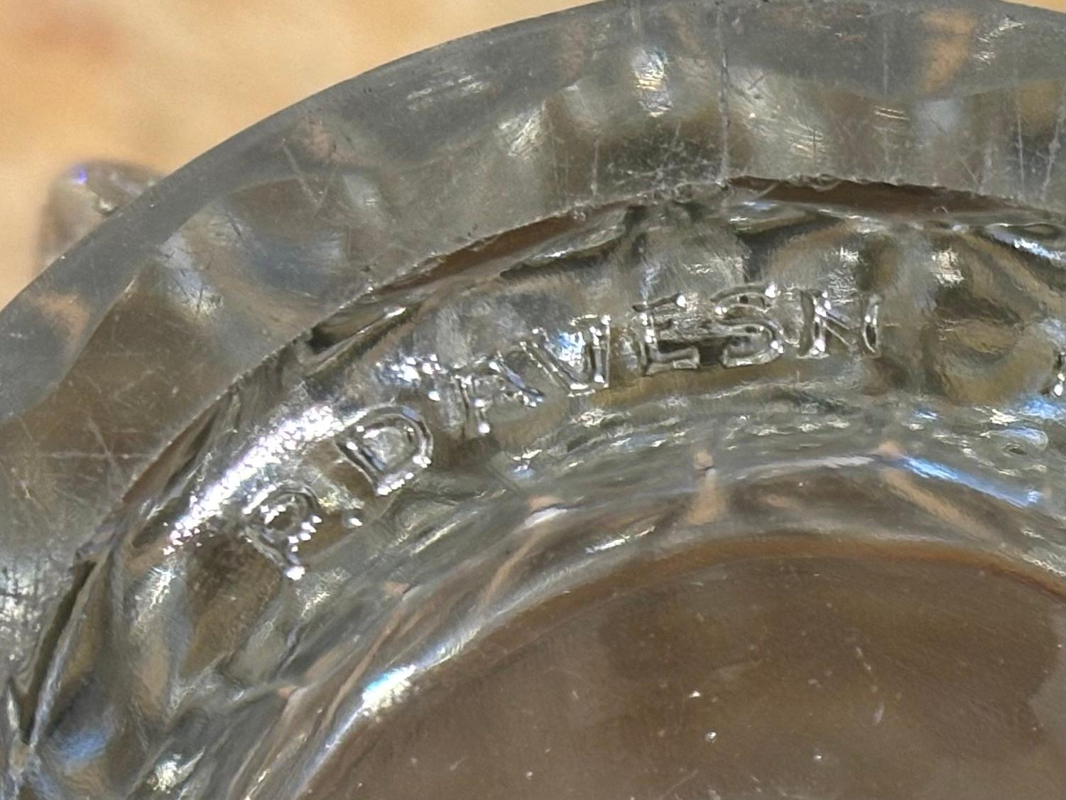 Late 20th Century Pierre D'Avesn 1970 Molded Glass Vase