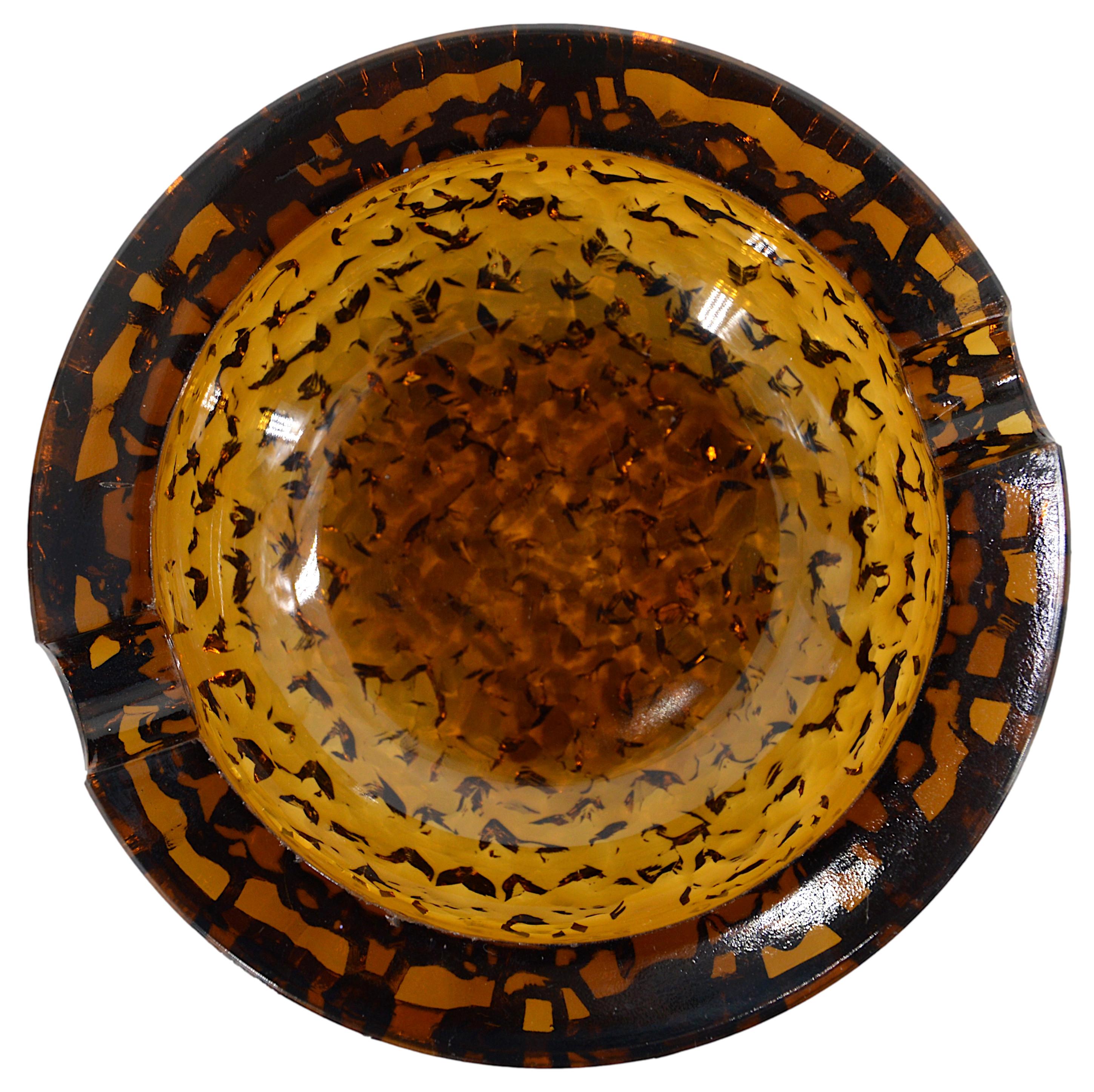 Pierre d'Avesn at Verlys Art Deco Ashtray, Late 1930s Bon état - En vente à Saint-Amans-des-Cots, FR