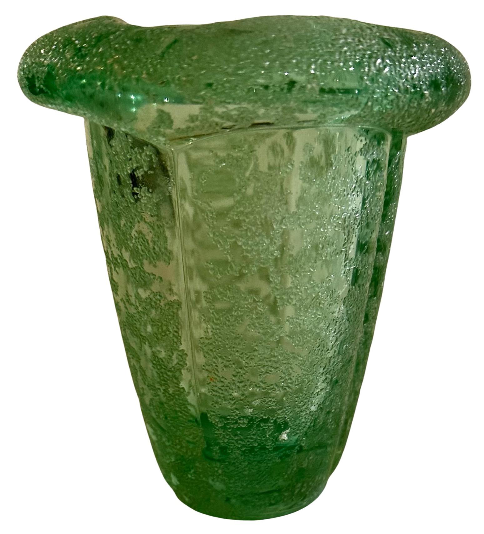 French Pierre D'AVESN for Daum Art Deco Frosted Granite Vase Circa 1935 For Sale