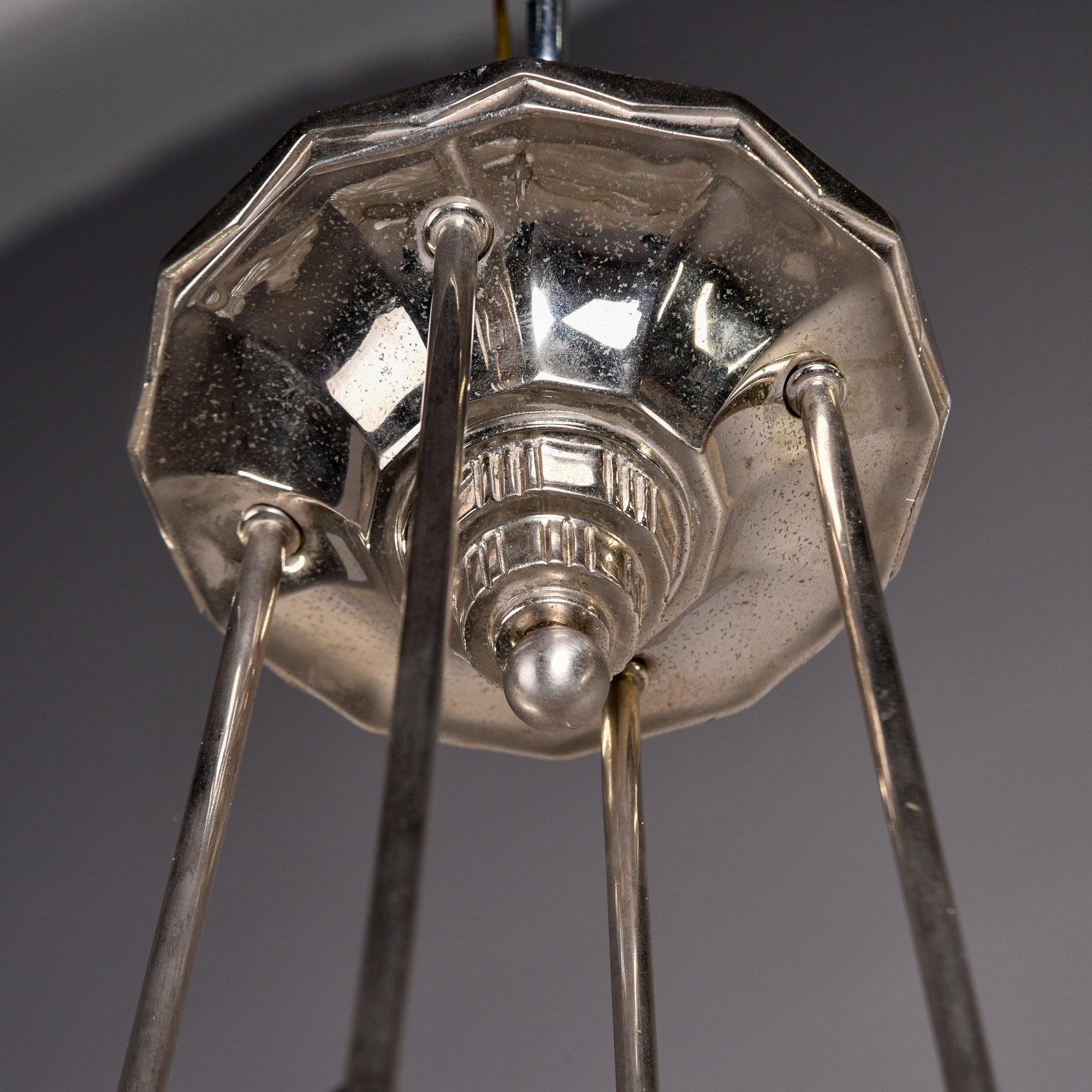 XX secolo Pierre D'Avesn, lampadario francese a cinque luci in stile Art Deco in vendita