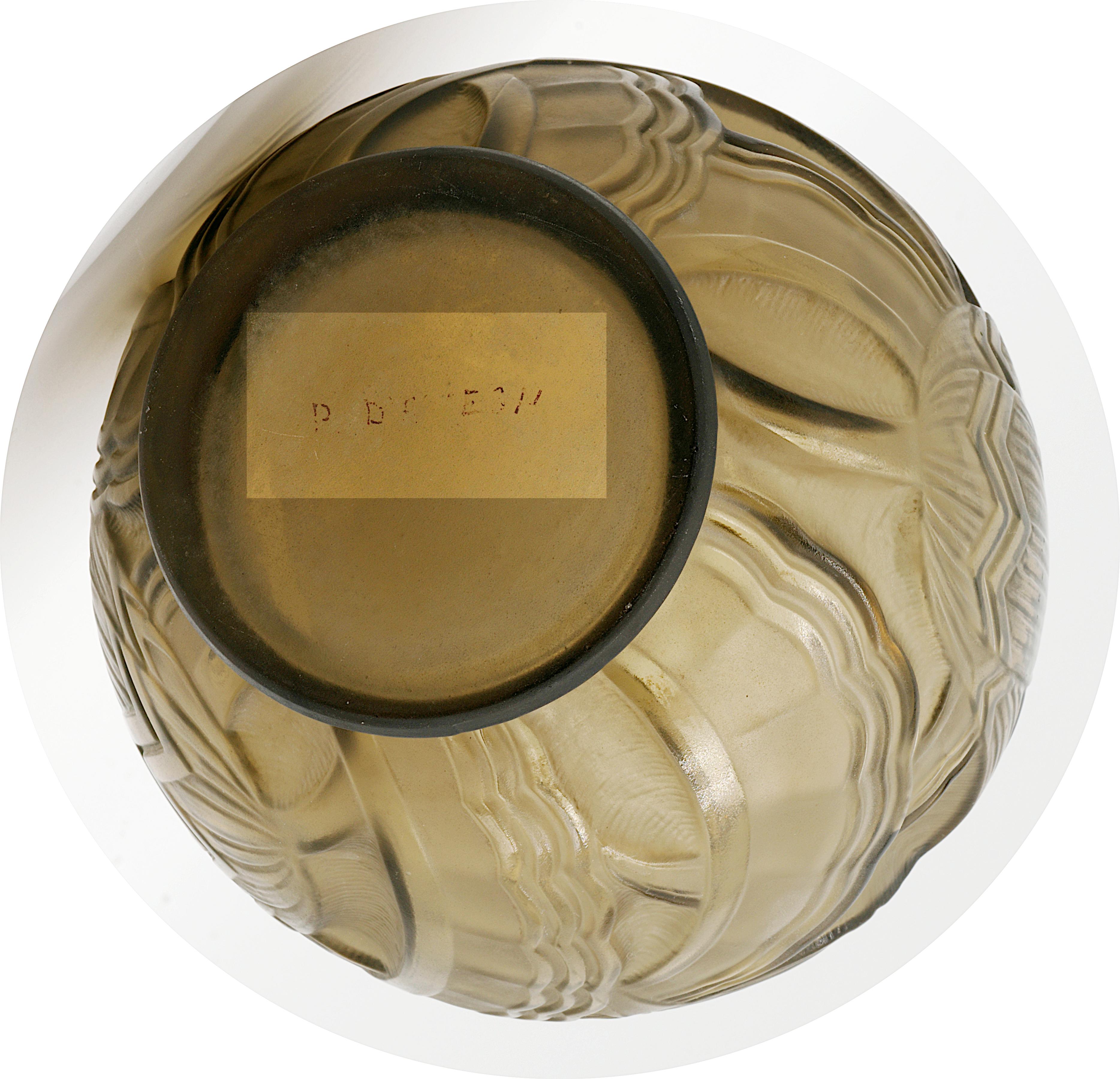 Pierre D'Avesn French Art Deco Flower Vase, 1920 For Sale 1