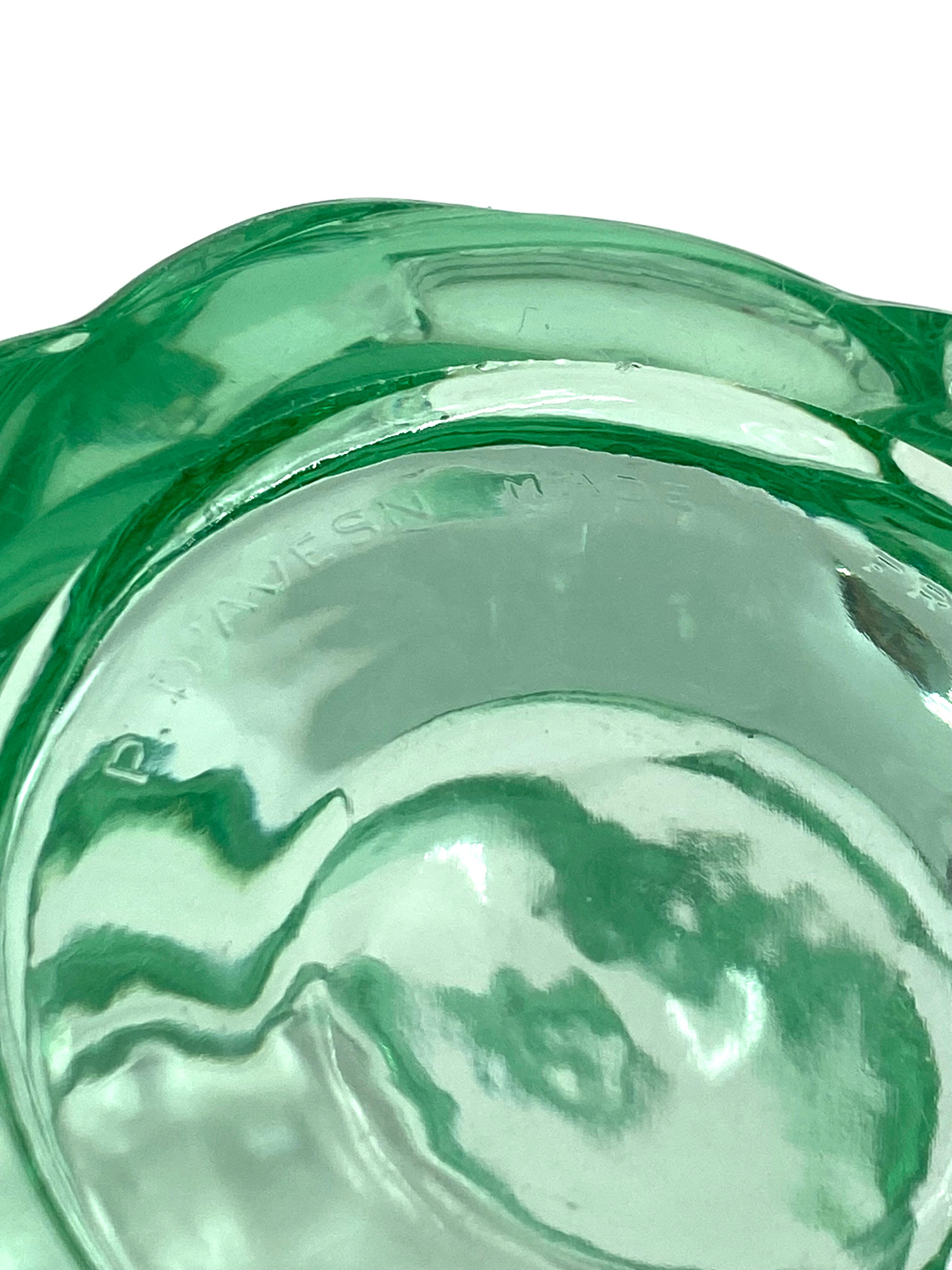 Pierre D'Avesn, Vase en cristal vert d'eau 