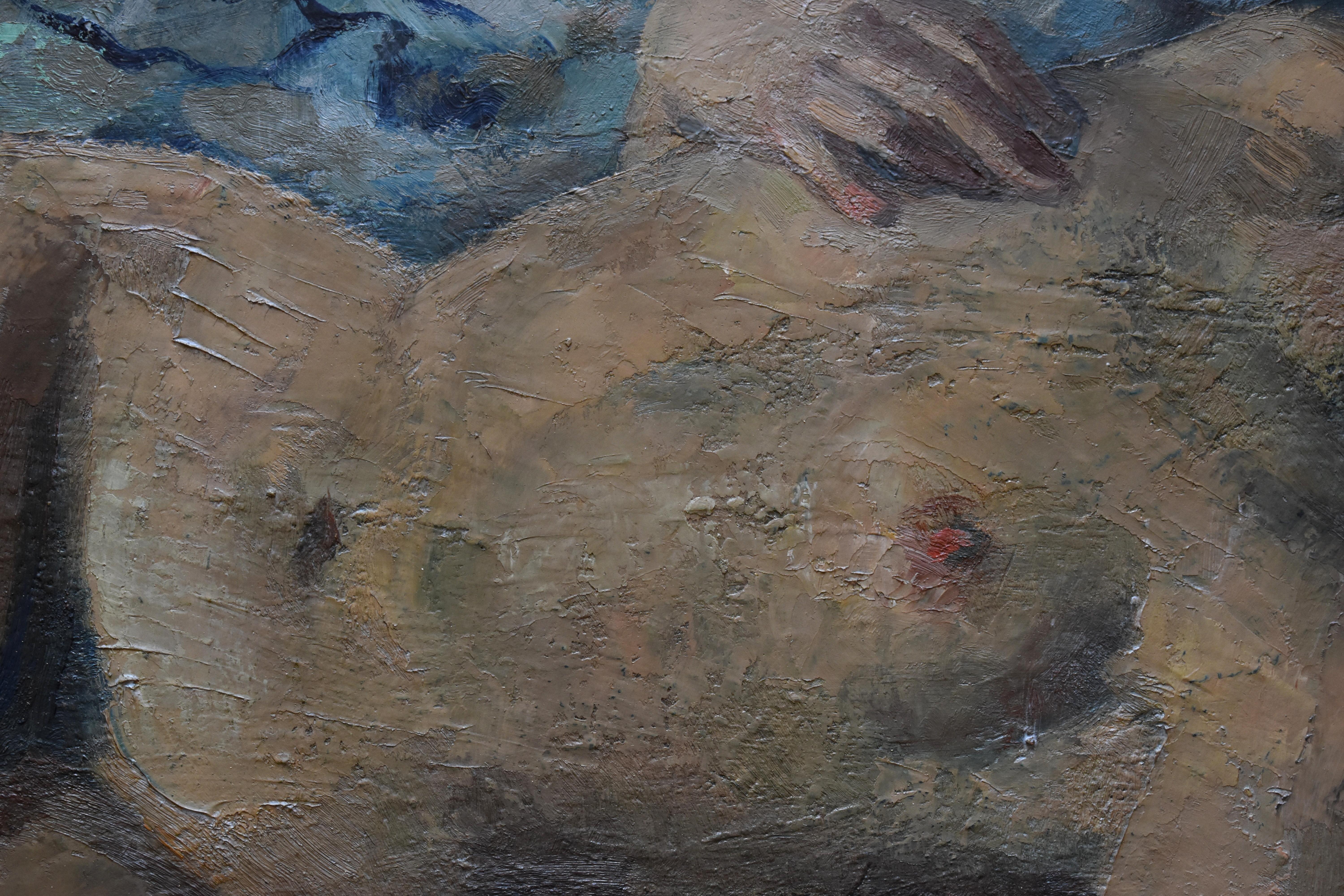 Pierre Mitiffiot DE BÉLAIR (1892-1956) Postimpressionistischer Akt (Braun), Nude Painting, von Pierre de Belair