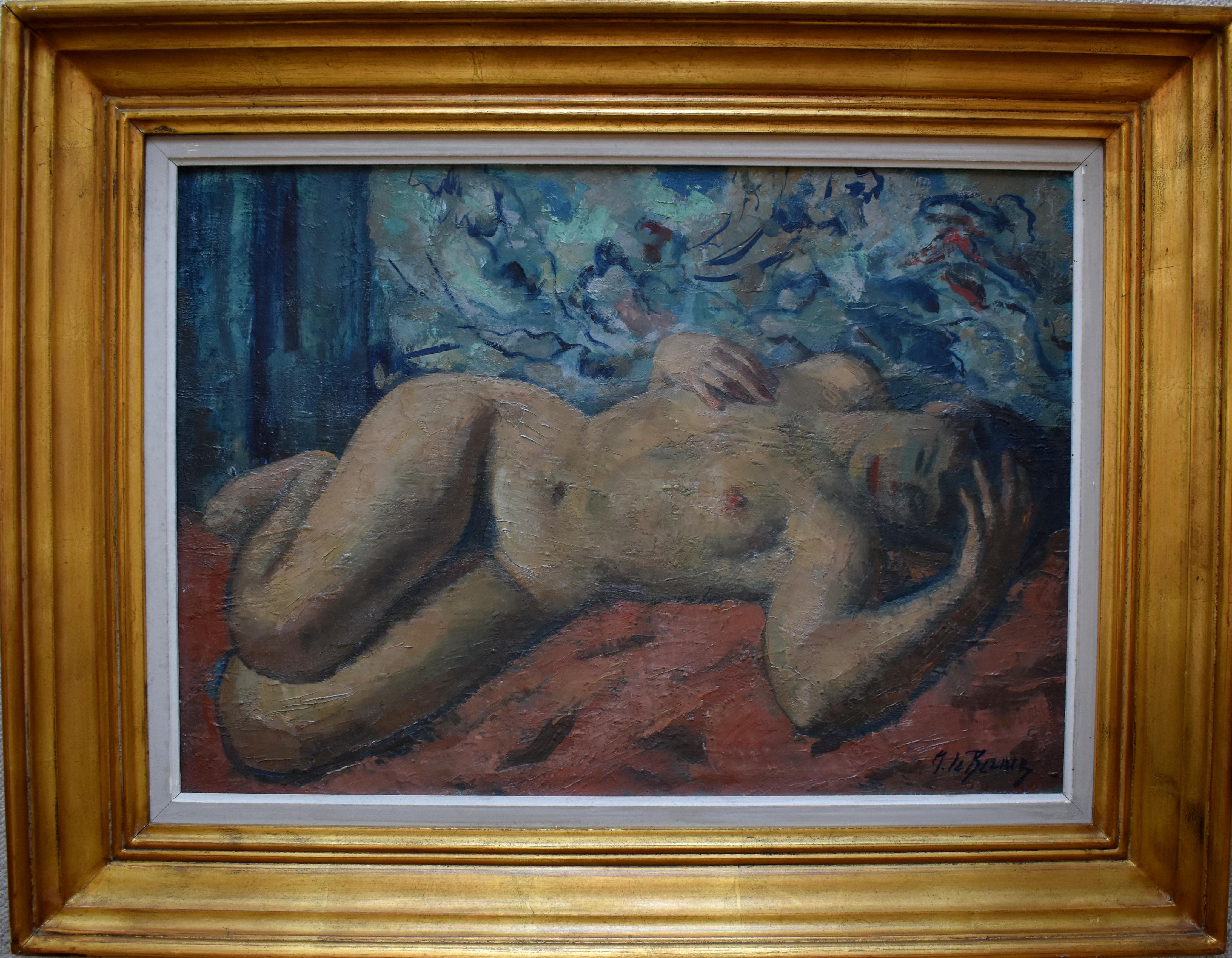 Pierre de Belair Nude Painting – Pierre Mitiffiot DE BÉLAIR (1892-1956) Postimpressionistischer Akt