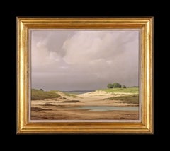 Impressionist Brittany Landscape Painting of Beach, Sand, Water 'Low Tide'