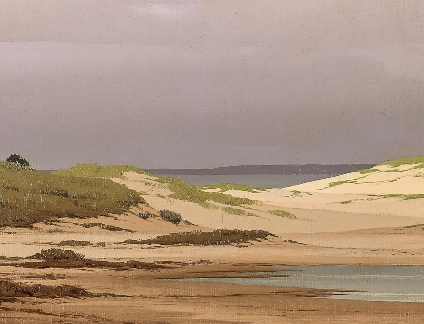 Impressionist Brittany Landscape Painting of Beach, Sand, Water 'Low Tide' For Sale 3